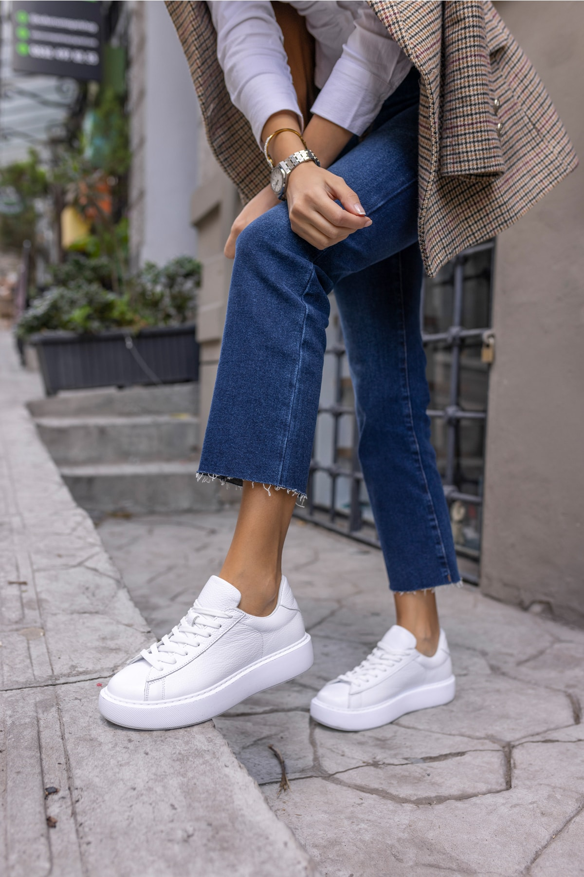 Angelo Kadın Haki Gercek Suet Sneaker