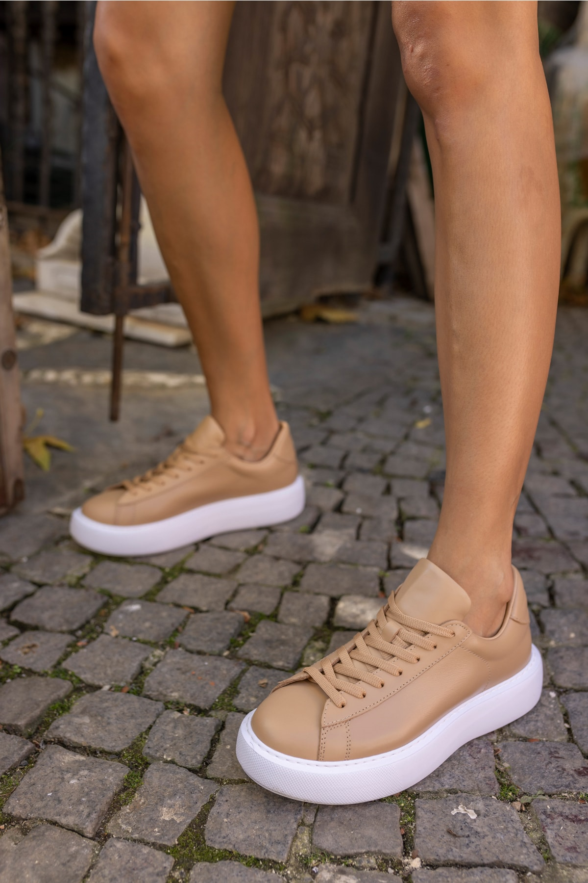 Angelo Kadın Haki Gercek Suet Sneaker