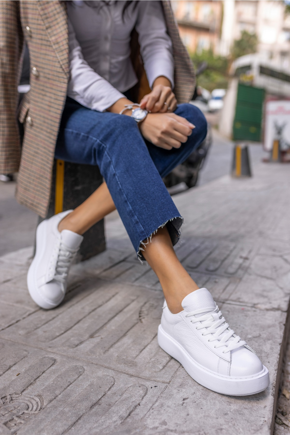 Angelo Kadın Haki Gercek Suet Sneaker