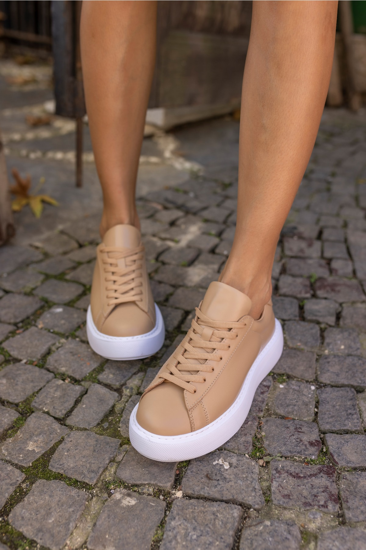 Angelo Kadın Haki Gercek Suet Sneaker