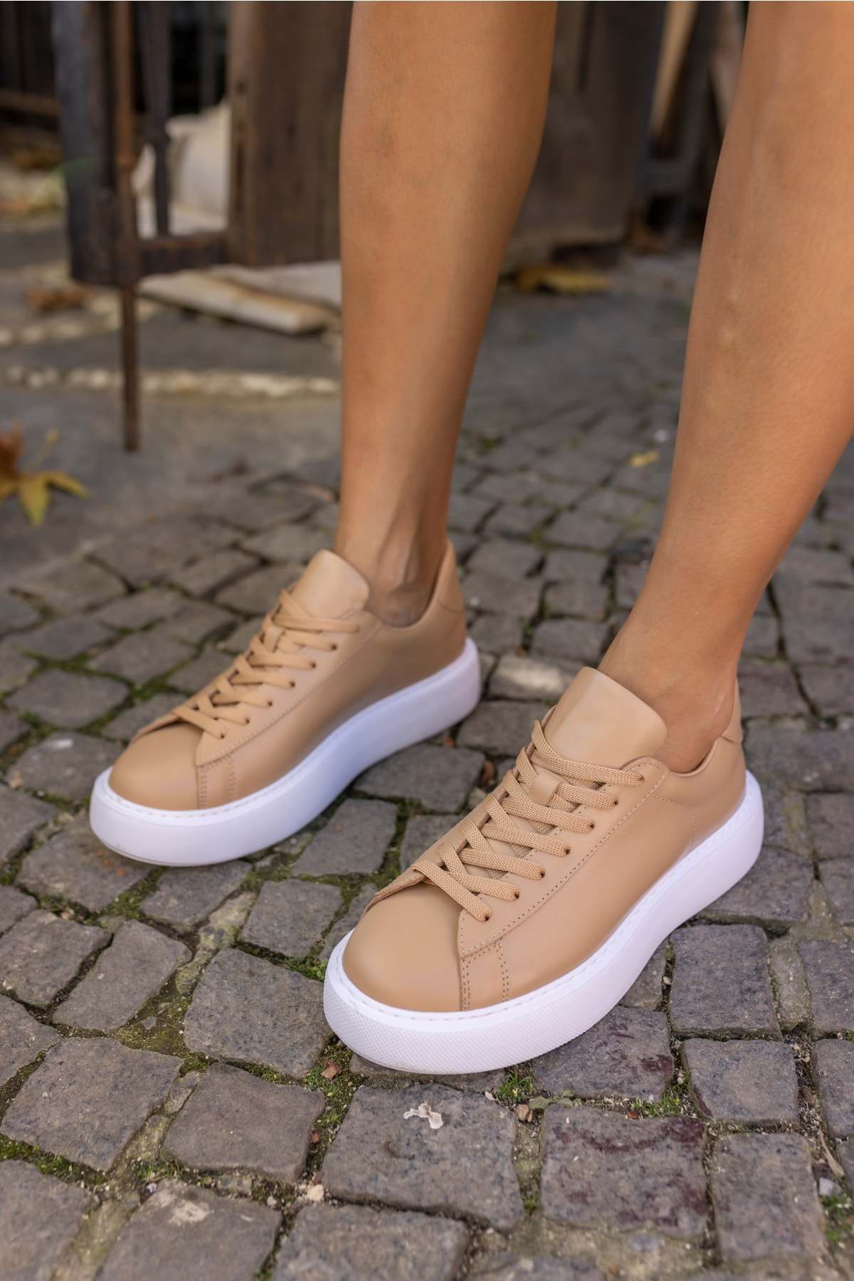 Angelo Kadın Haki Gercek Suet Sneaker