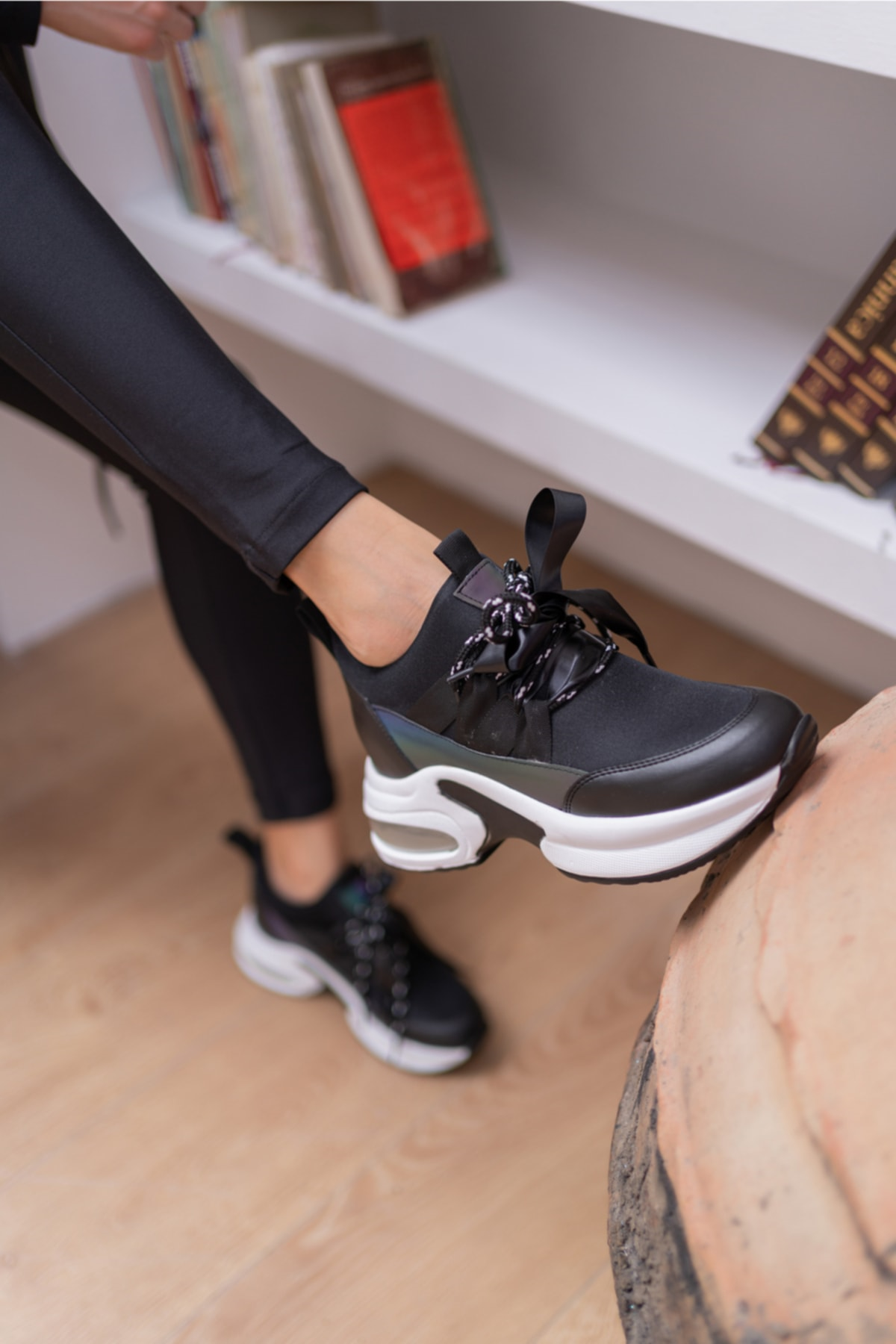 HANNA KADİN GRİ DALGİÇ KUMAŞ DETAY GİZLİ TOPUK SNEAKER