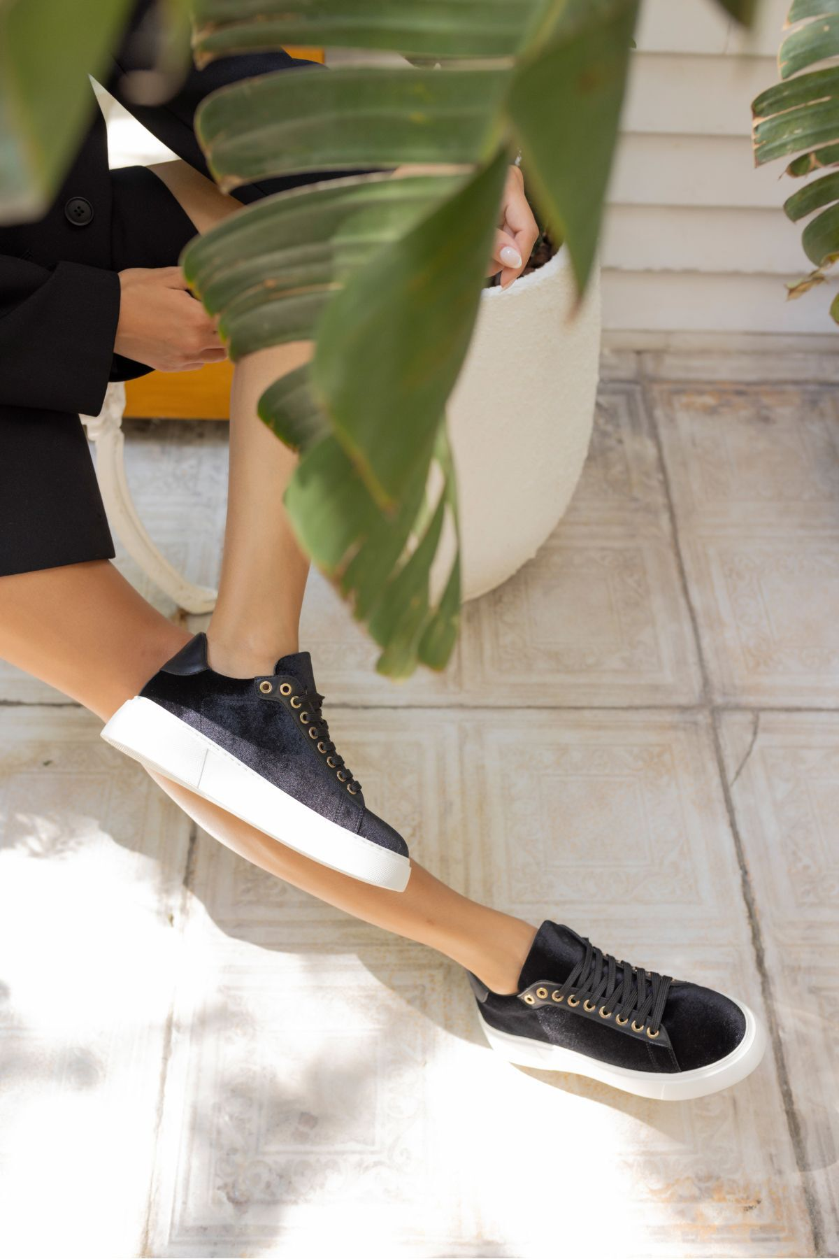 SANDY KADİN VIZON SUET KADIFE EVA TABAN SNEAKER