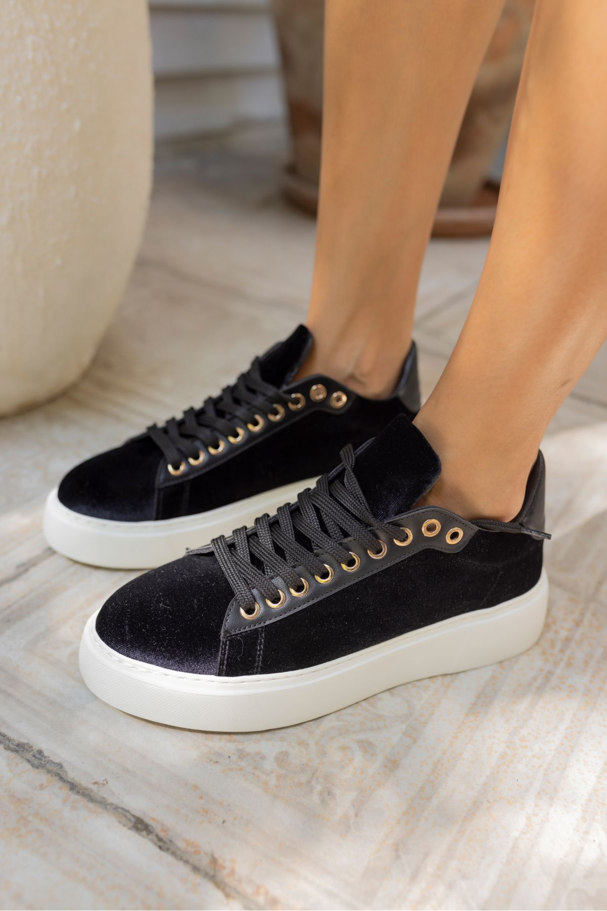 SANDY KADİN VIZON SUET KADIFE EVA TABAN SNEAKER