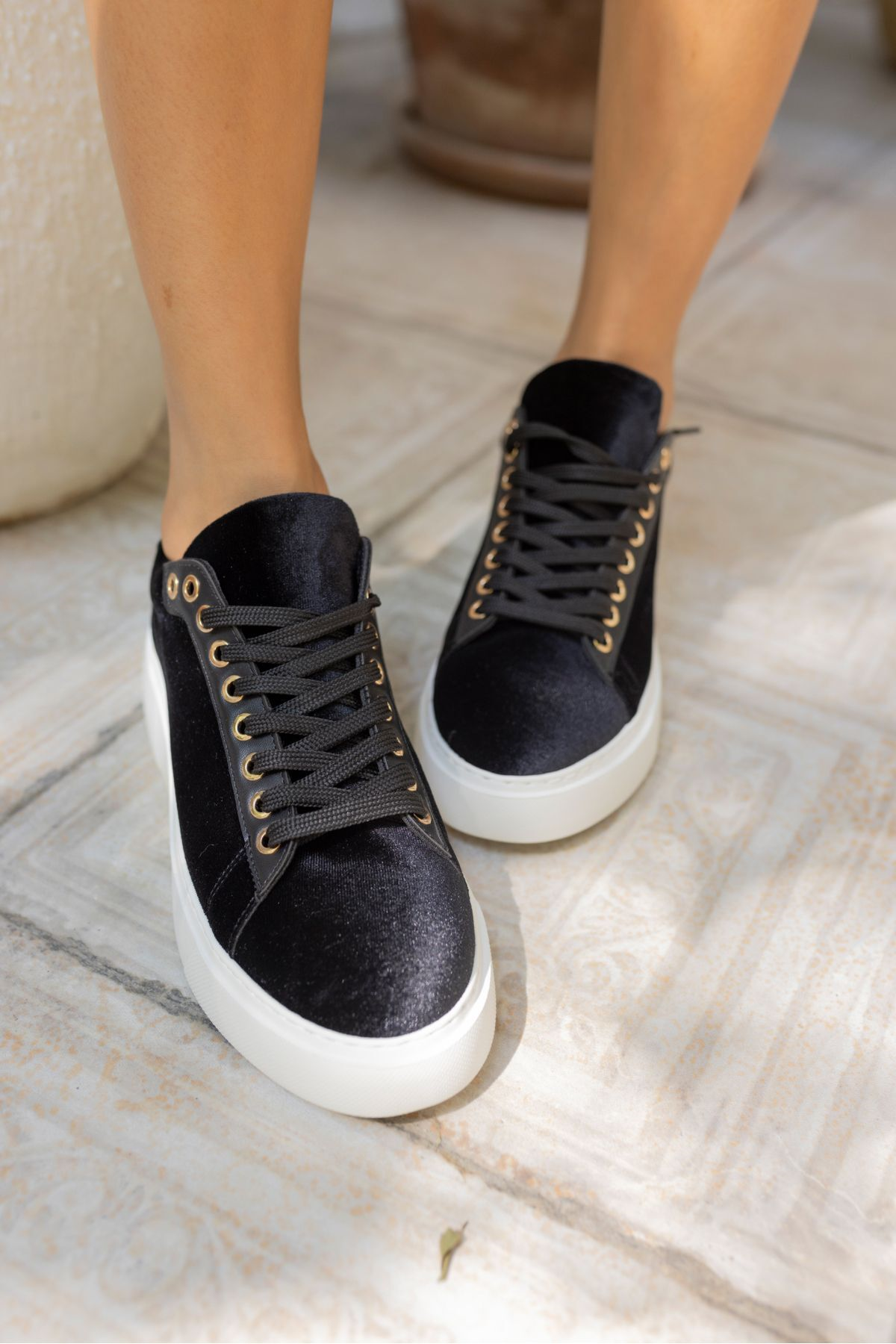 SANDY KADİN VIZON SUET KADIFE EVA TABAN SNEAKER