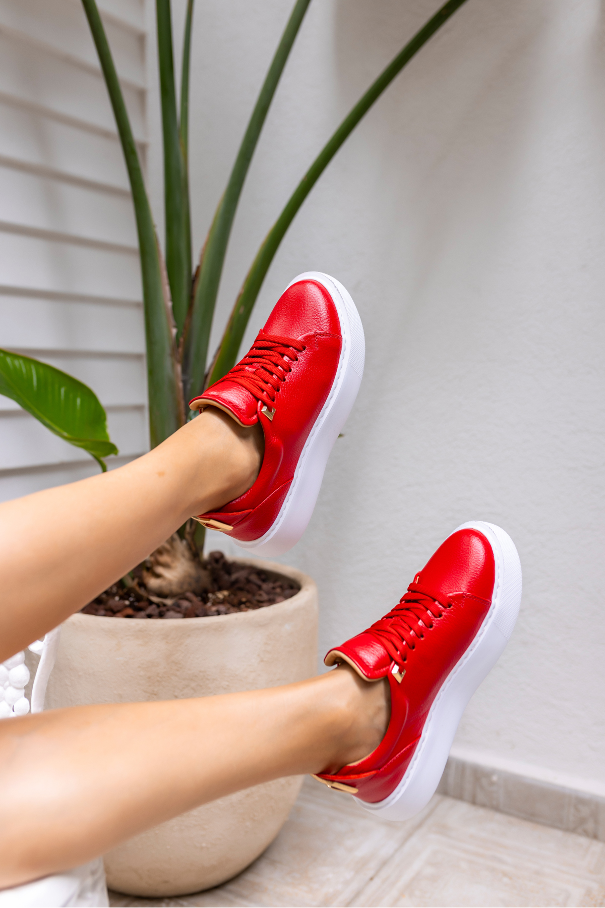 BUSCEMQ KADIN SİYAH GERCEK DERİ EVA TABAN SNEAKER