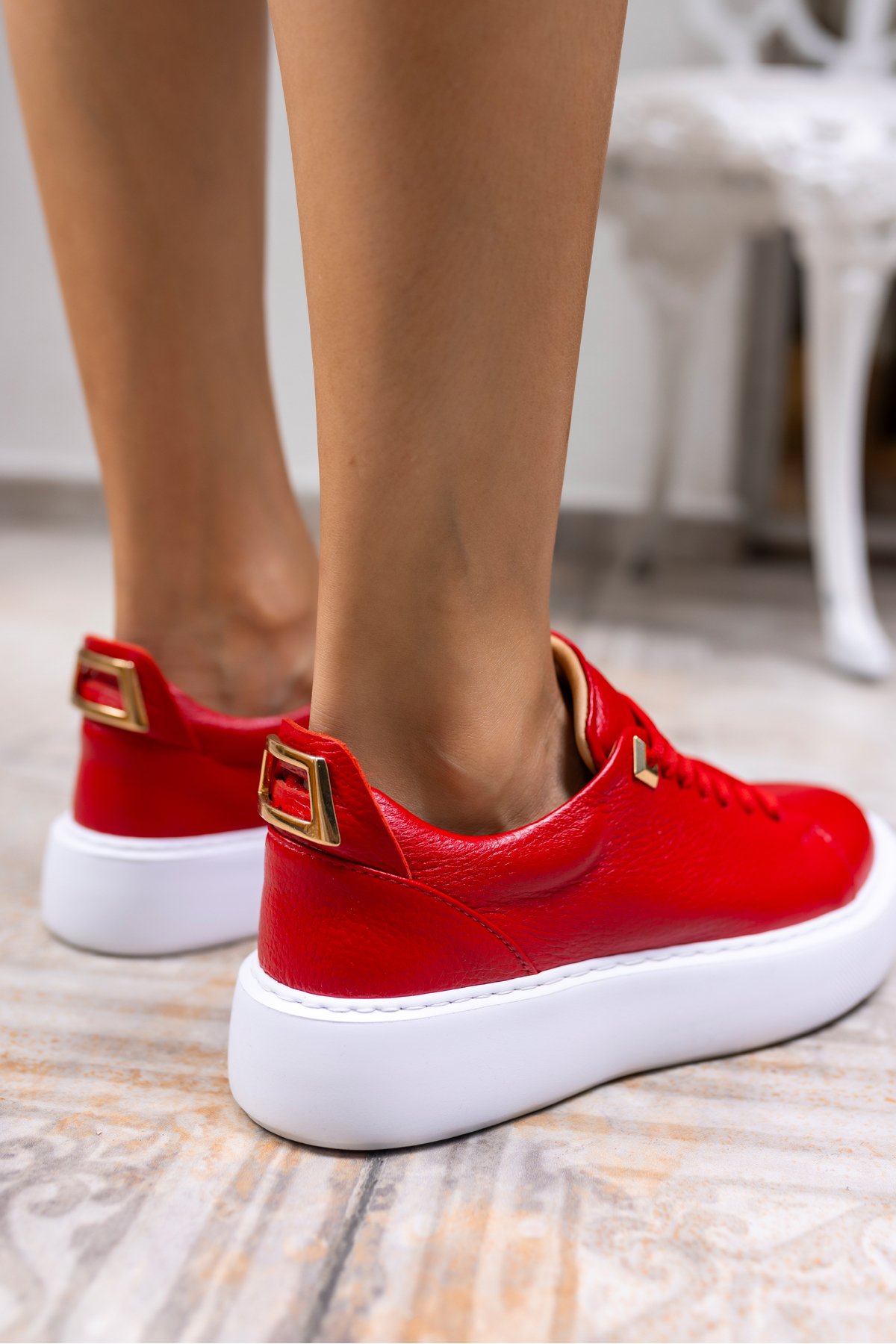 BUSCEMQ KADIN SİYAH GERCEK DERİ EVA TABAN SNEAKER