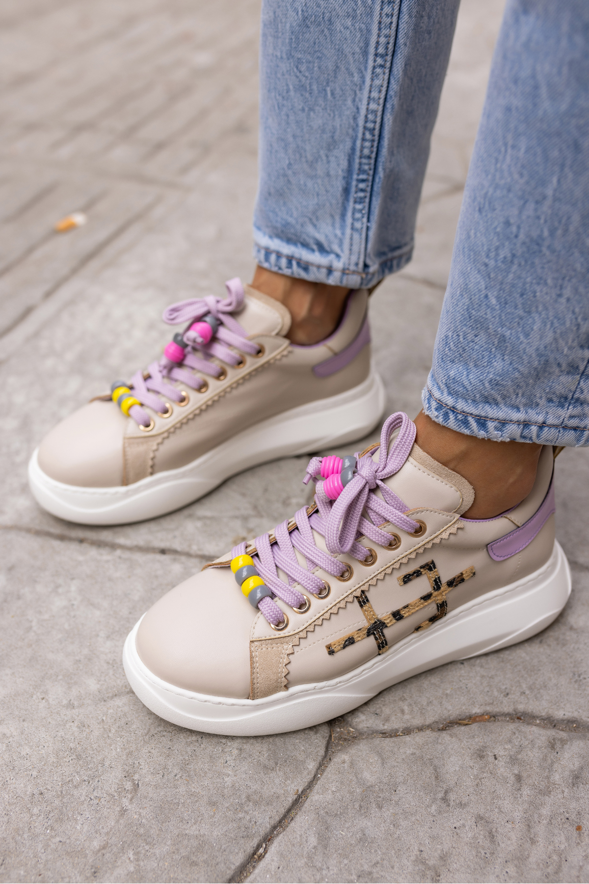 REPSO KADIN KUM LİLA BAGCIK DETAY EVA TABAN SNEAKER
