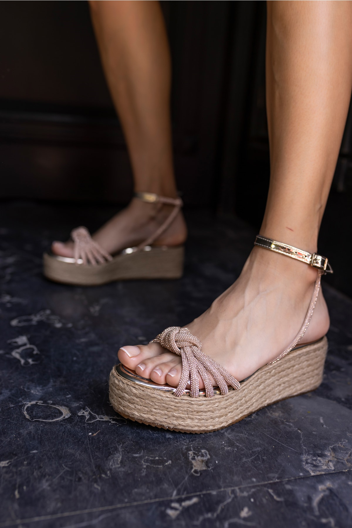 DİMARCO KADİN ROSE TAŞLİ ESPADRİL TERLİK