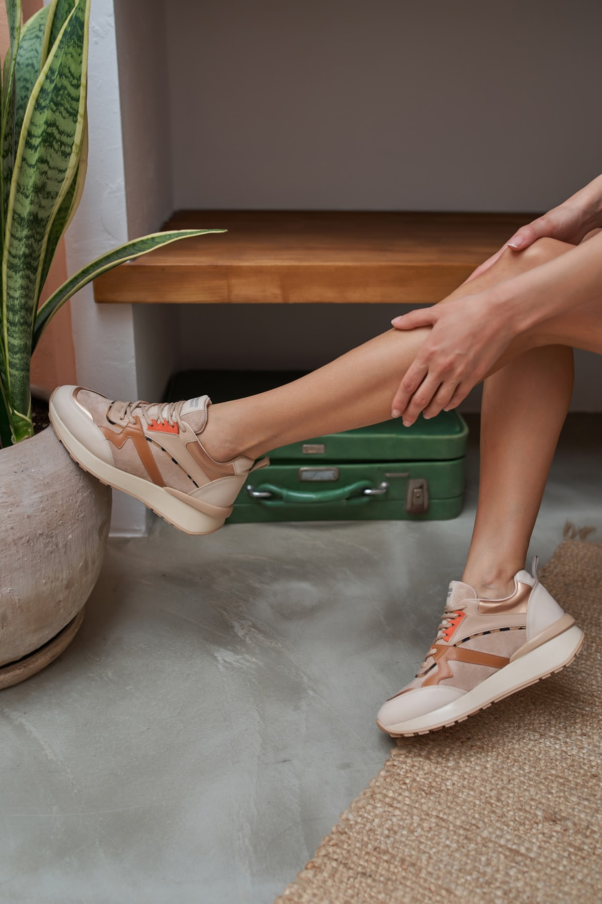 Damaris Kadın Nude Sneakers Ayakkabi