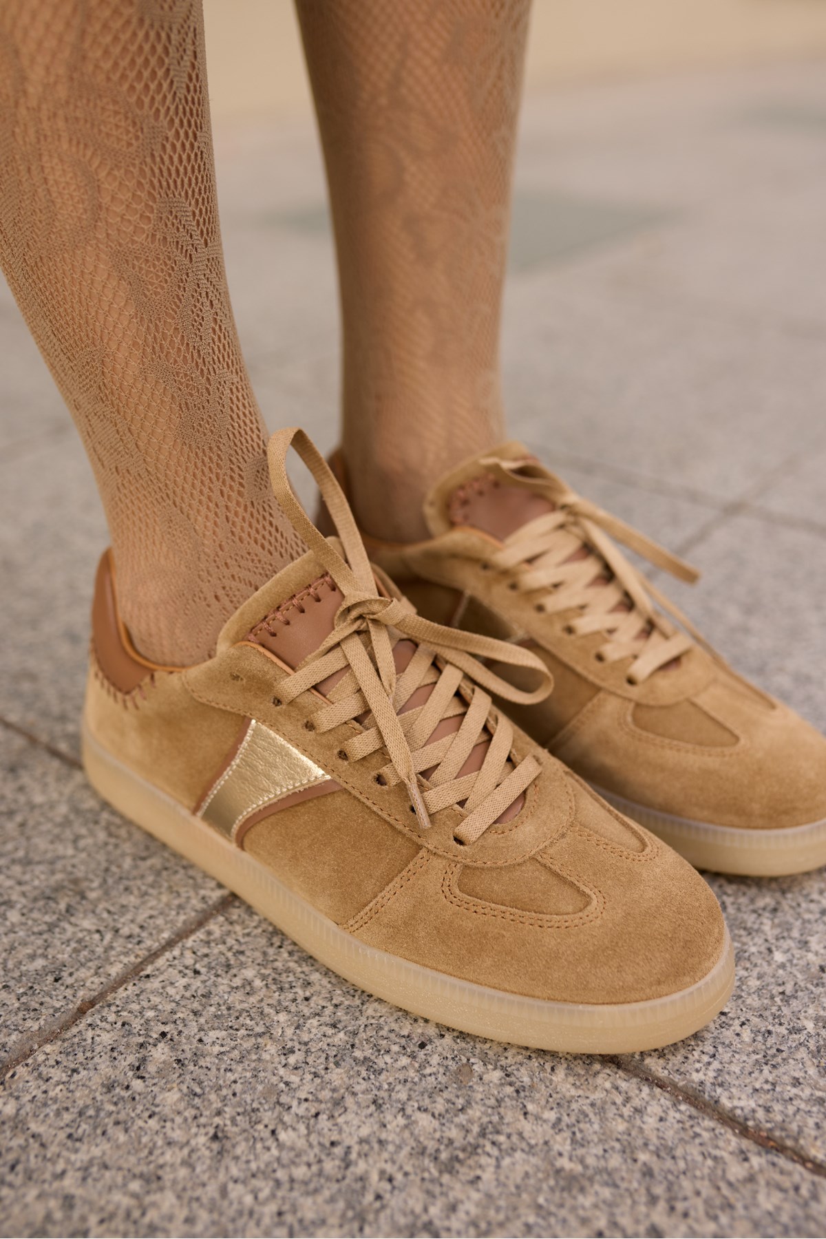 TANİA KADİN TUTUN TABA GERCEK DERİ SUET BAGCIKLI SNEAKER