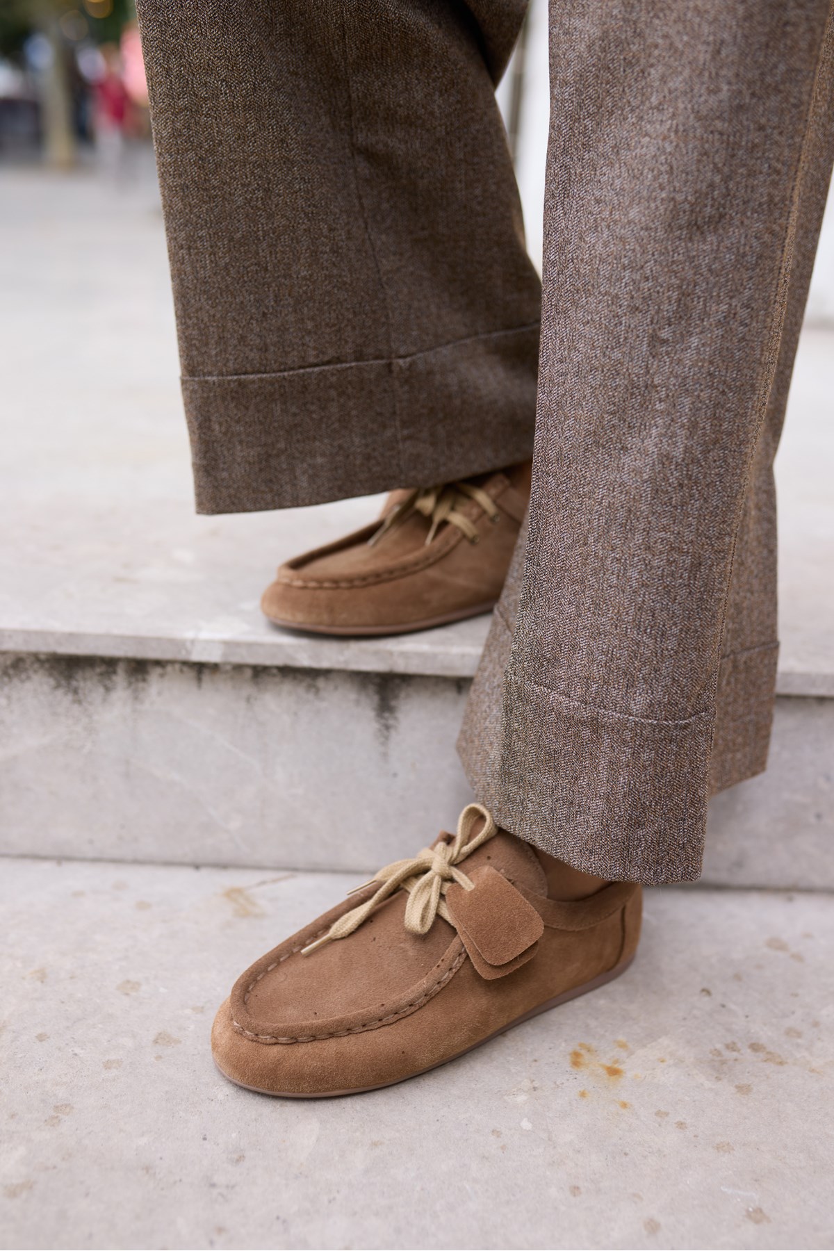 POET KADİN TABA TUTUN GERCEK SUET LOAFER AYAKKABİ