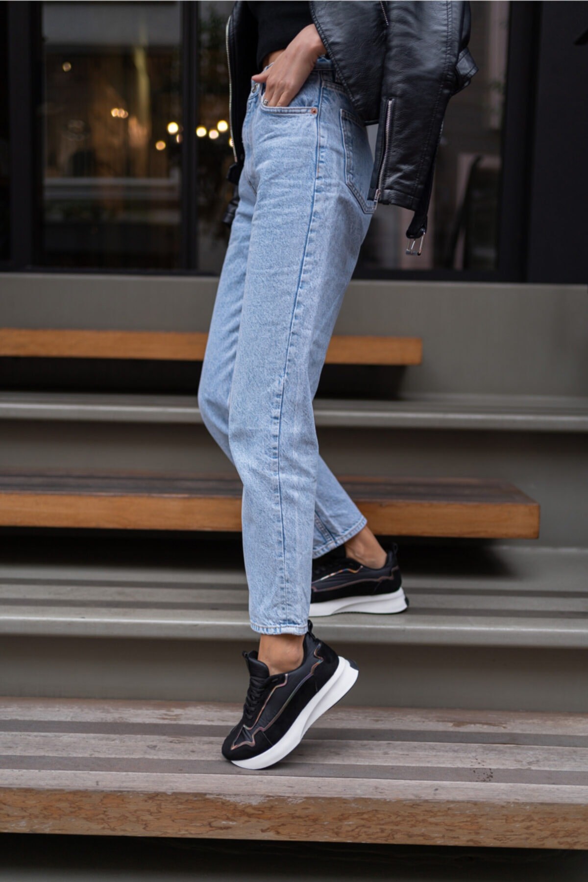 Tody Kadın Siyah Vegan Suet Sneakers