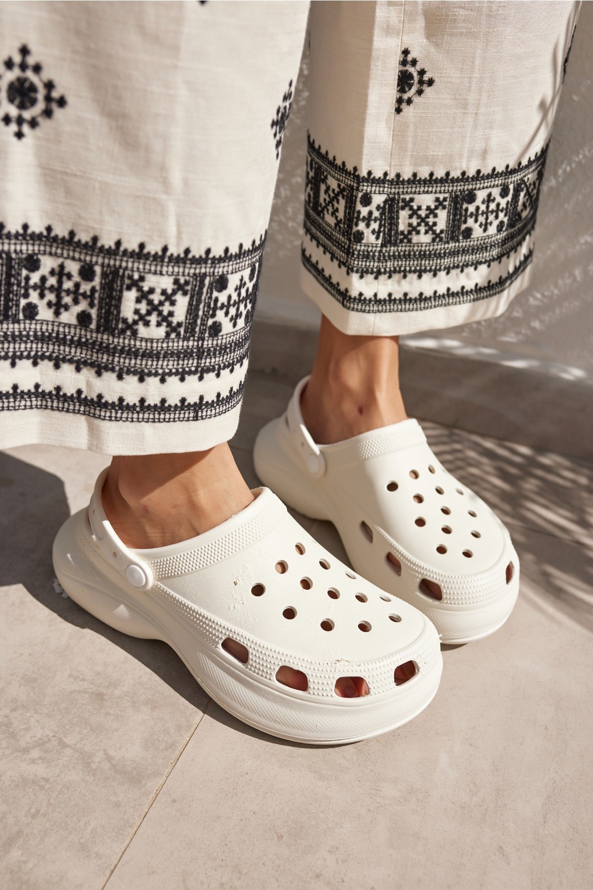Parna Unısex Beyaz Eva Yazlik Plaj-gunluk Platform Terlik