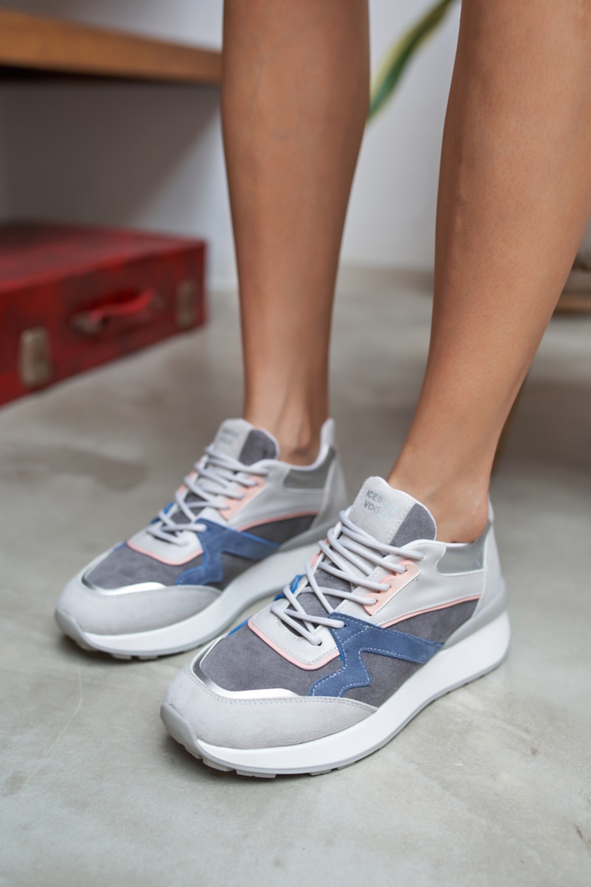 Damaris Kadın Gri Sneakers Ayakkabi