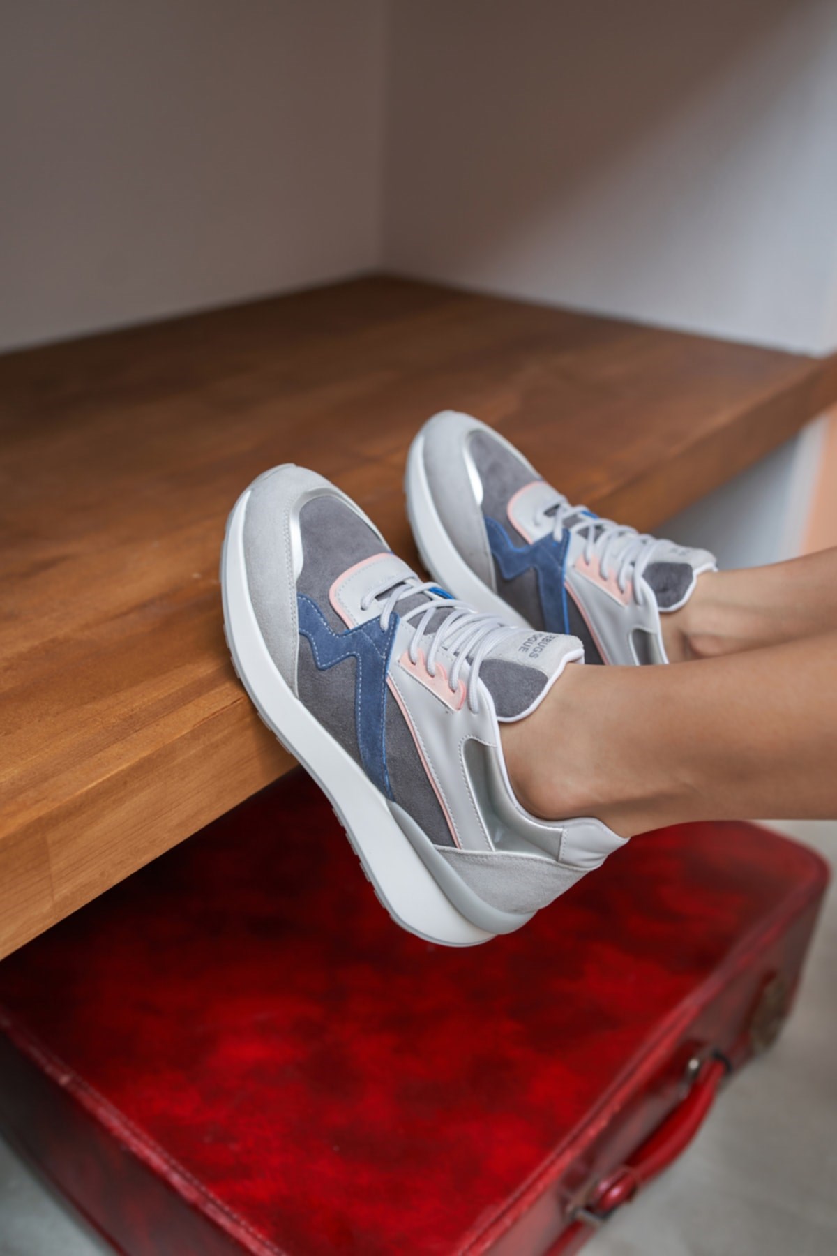 Damaris Kadın Gri Sneakers Ayakkabi