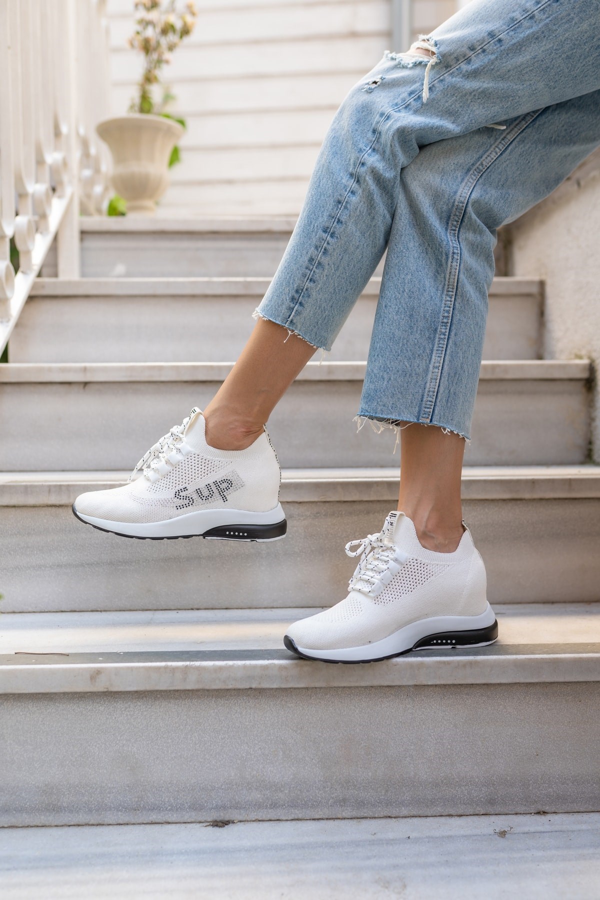 Lovisa Kadin Beyaz Trıko Sneaker