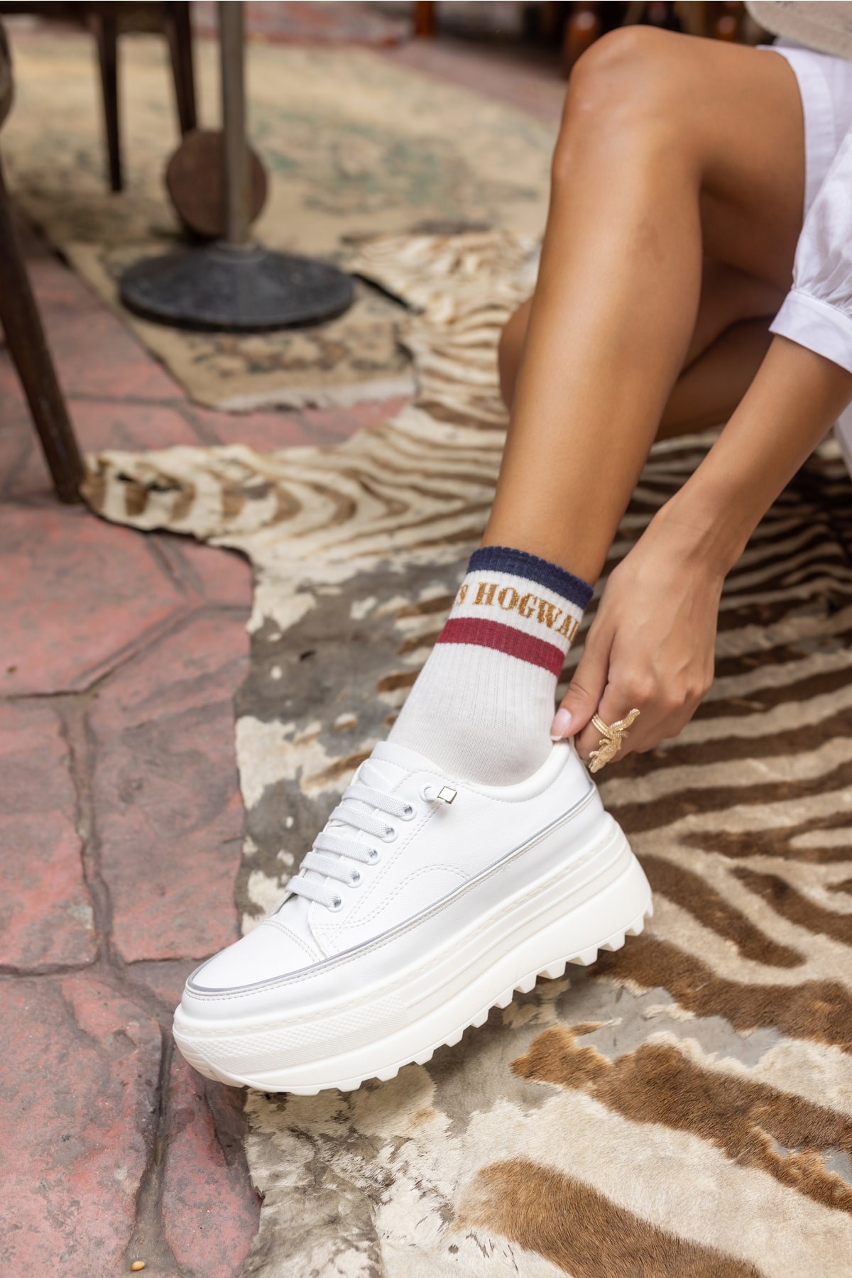 Lincoln Kadin Beyaz Sneaker