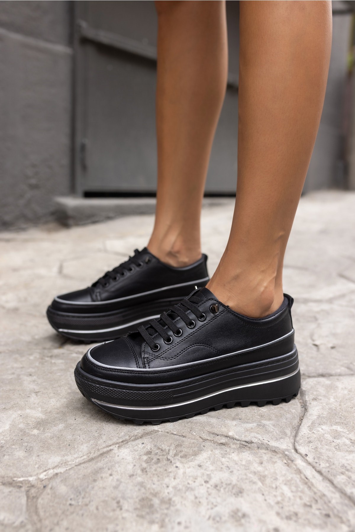 Lincoln Kadin Siyah Sneaker