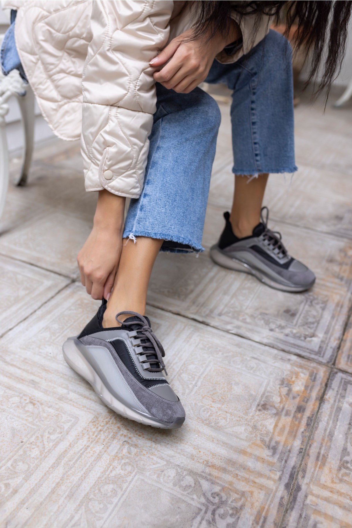 Marla Kadın Siyah Gri Airtaban Sneaker