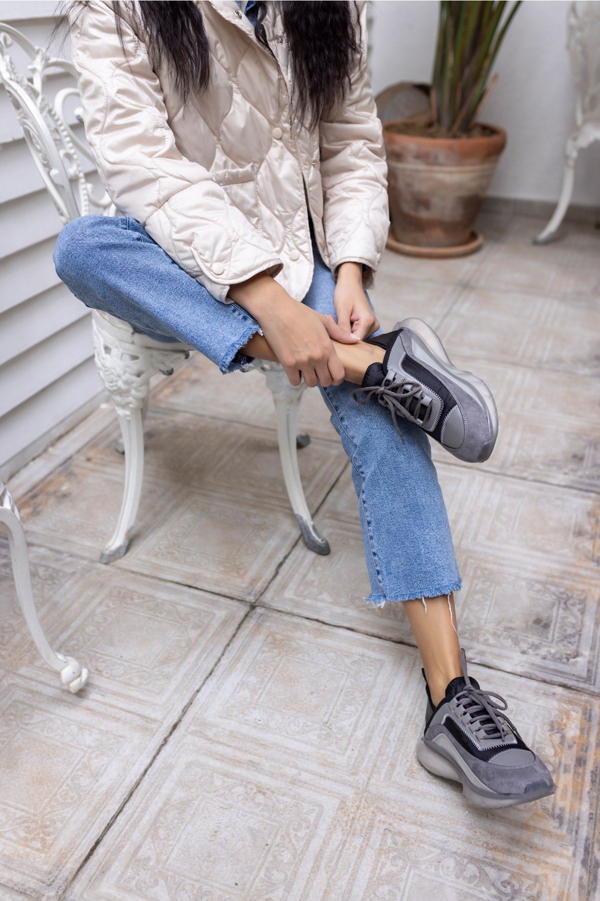 Marla Kadın Siyah Gri Airtaban Sneaker