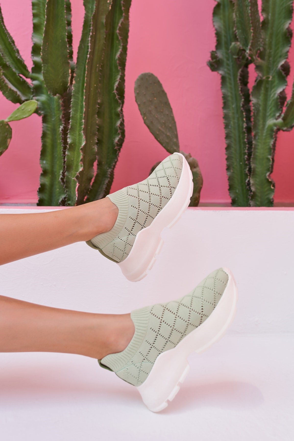 Alice Kadin Yeşil Trıko Sneakers
