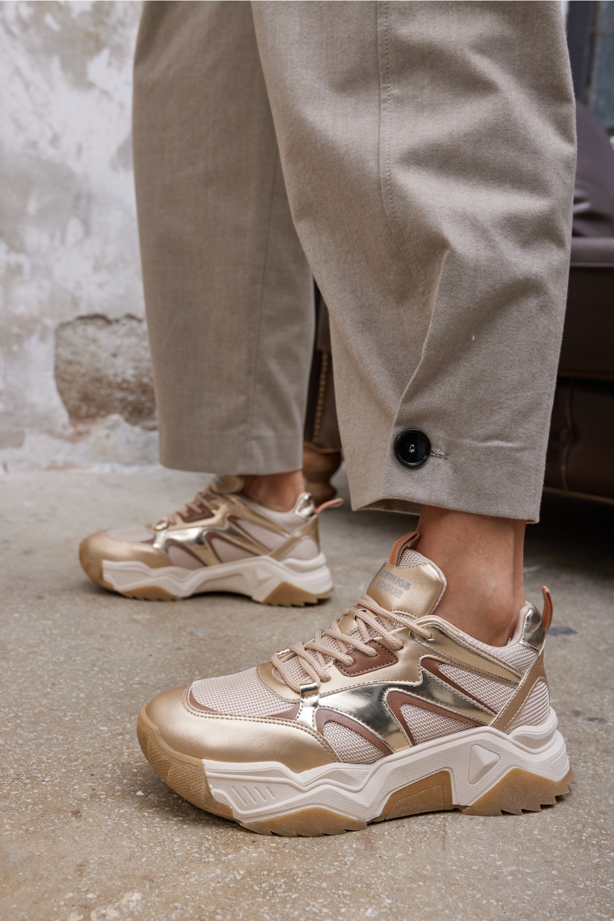 Nina Kadın Dore Altın Multi Sneaker