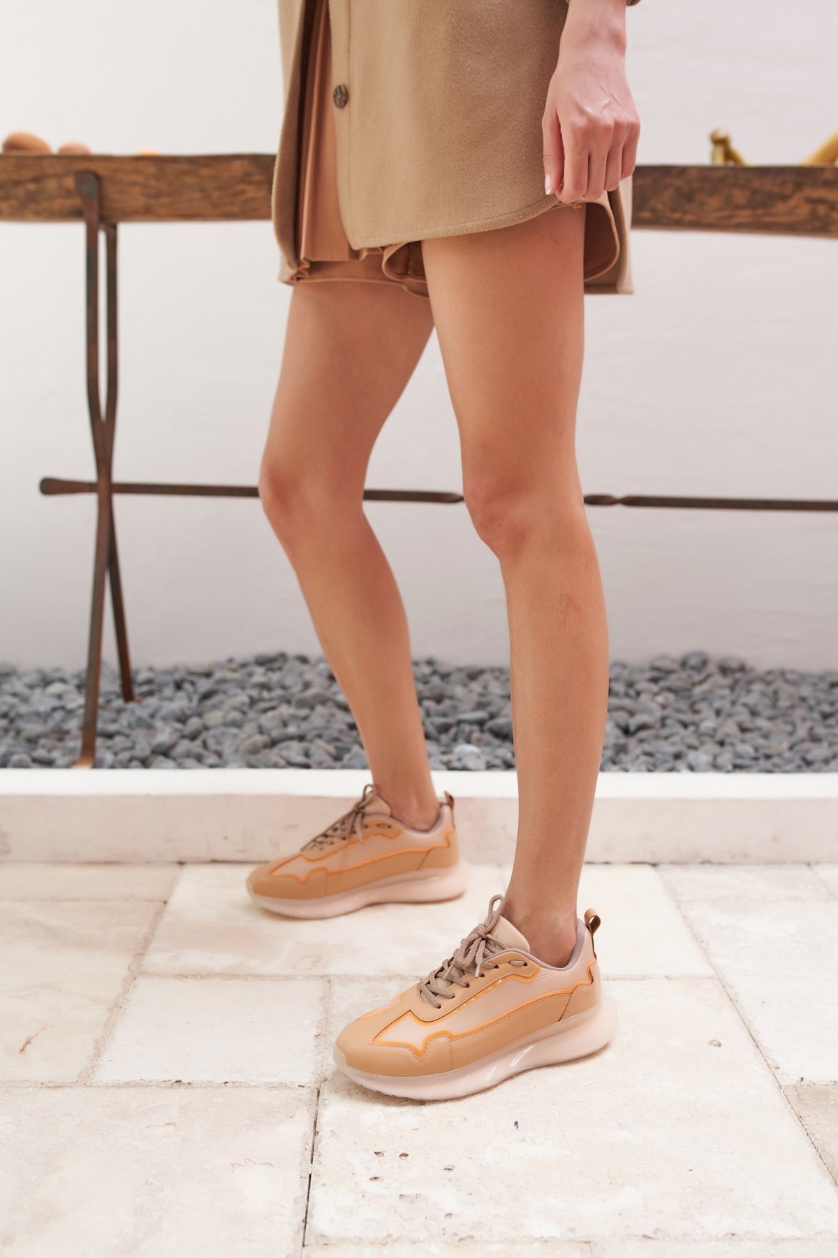 Lyuba Kadın Nude Orange Detay Airtaban Detay Sneakers