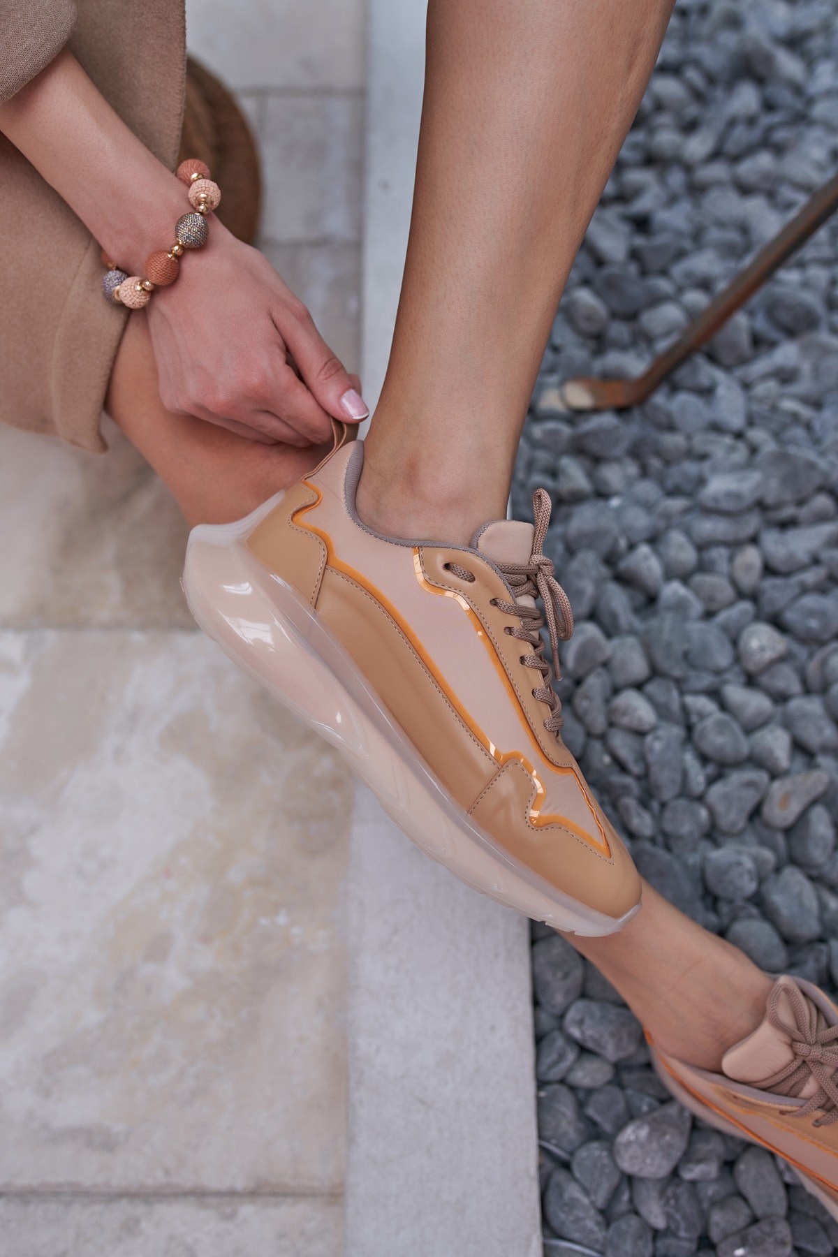 Lyuba Kadın Nude Orange Detay Airtaban Detay Sneakers