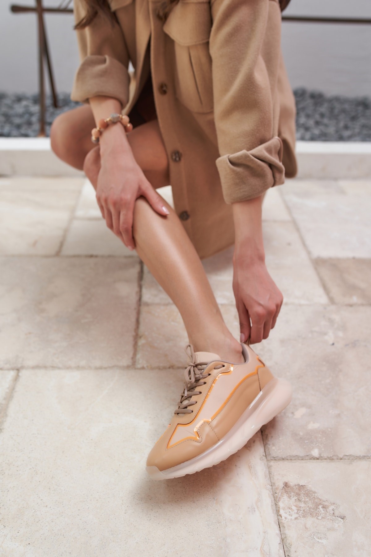 Lyuba Kadın Nude Orange Detay Airtaban Detay Sneakers