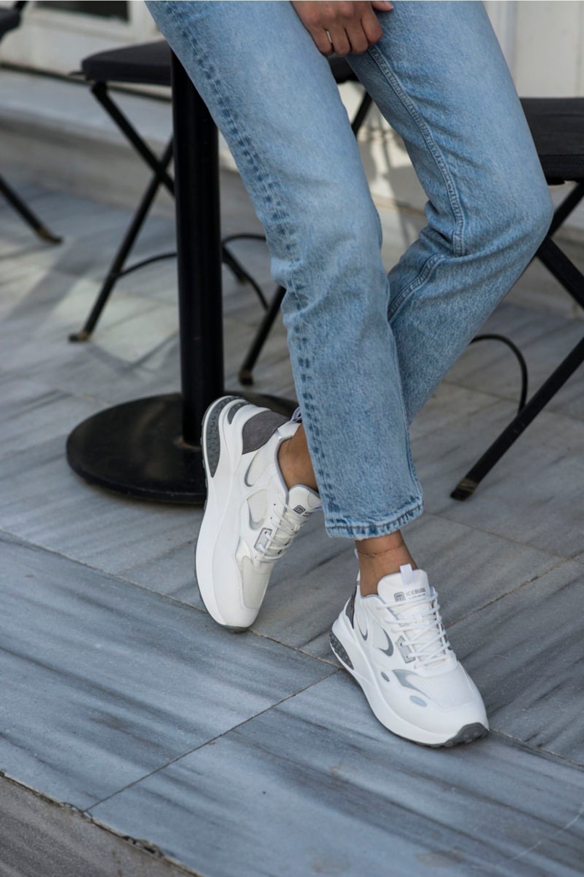 David Kadin Beyaz Garnili Sneaker