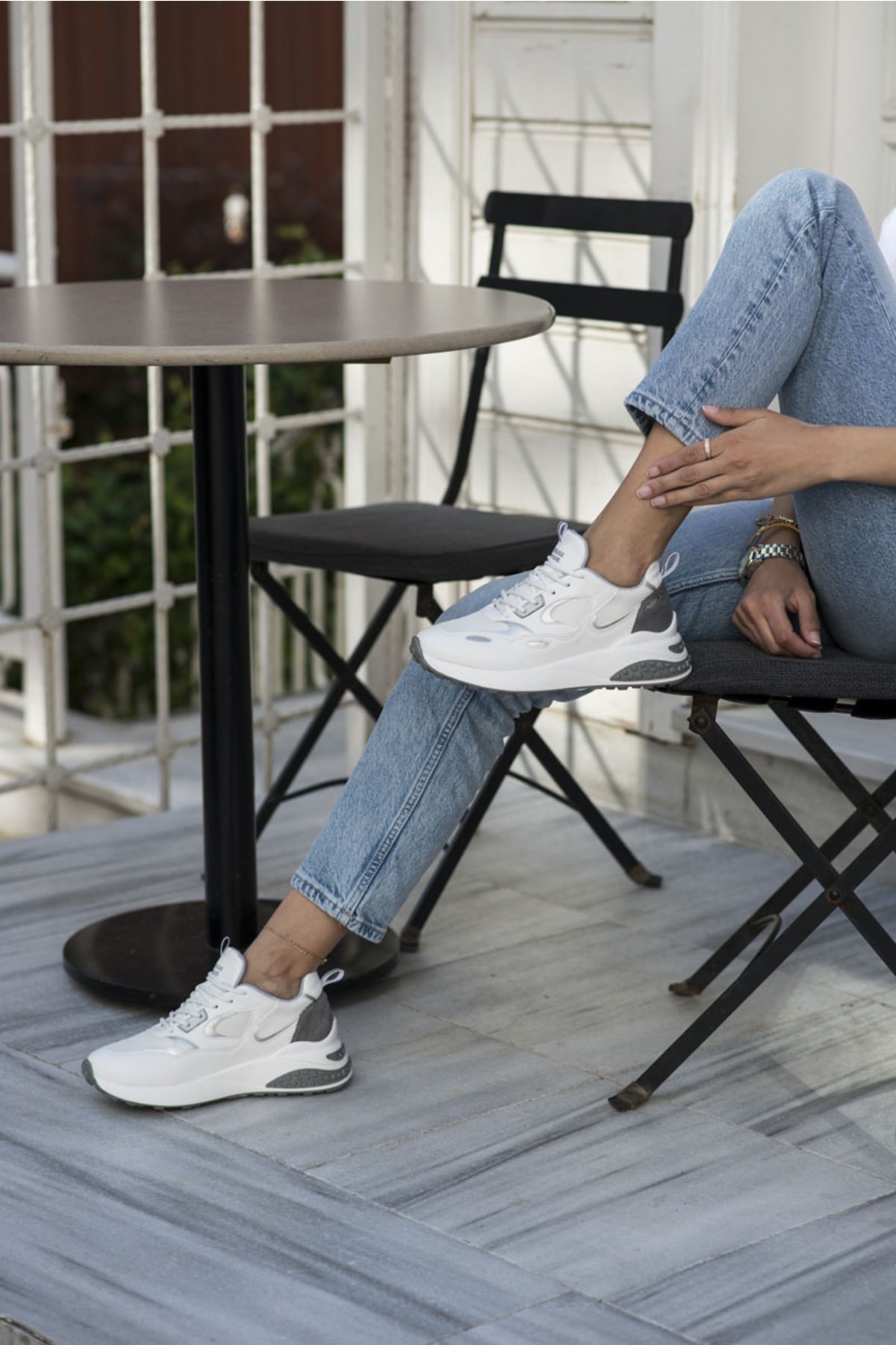 David Kadin Beyaz Garnili Sneaker