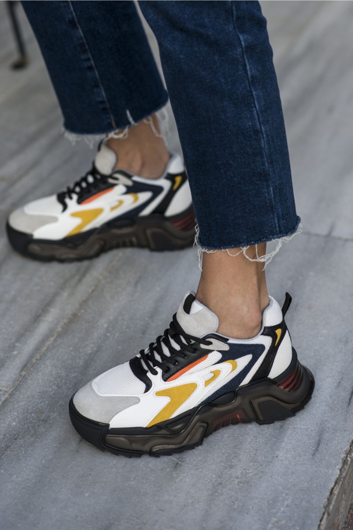 Norton Kadın Beyaz Sari Airtaban Sneaker