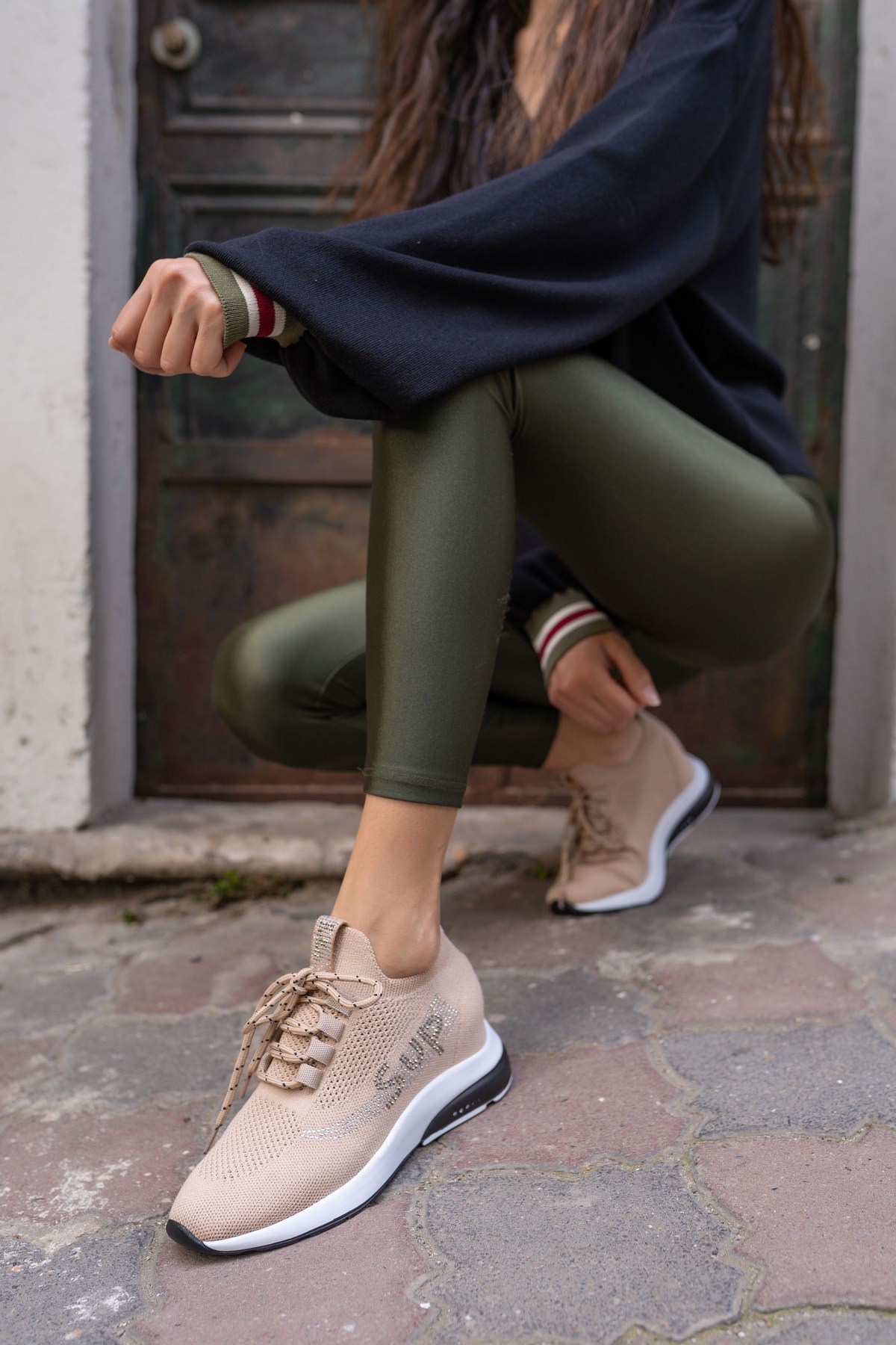 Lovisa Kadin Nude Trıko Sneakers