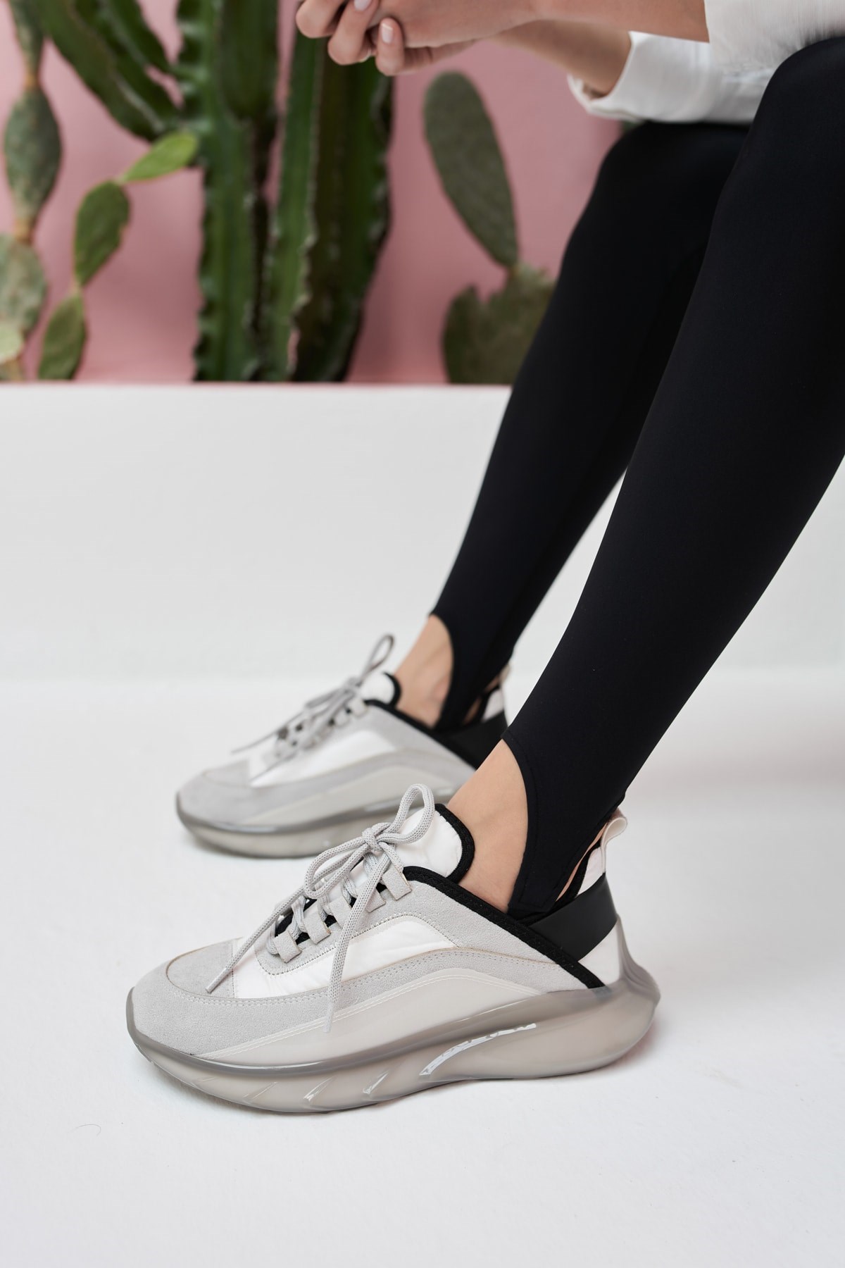 Marla Kadın Gri Suet Airtaban Detay Sneakers