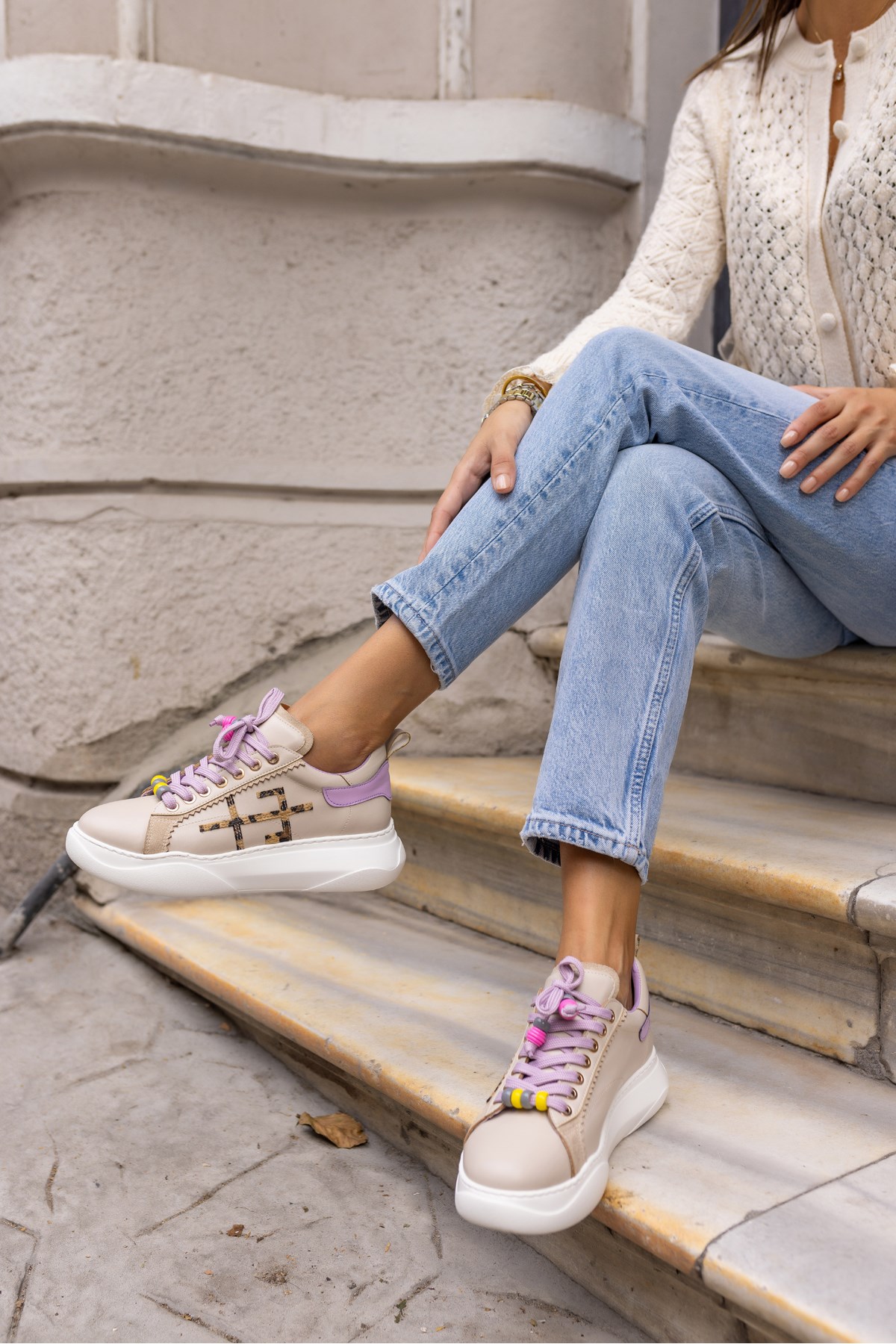 REPSO KADIN KUM LİLA BAGCIK DETAY EVA TABAN SNEAKER