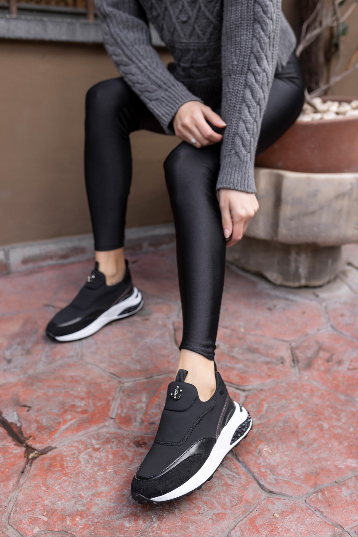 JEREMA KADIN SİYAH SCUBA KUMAŞ SNEAKER