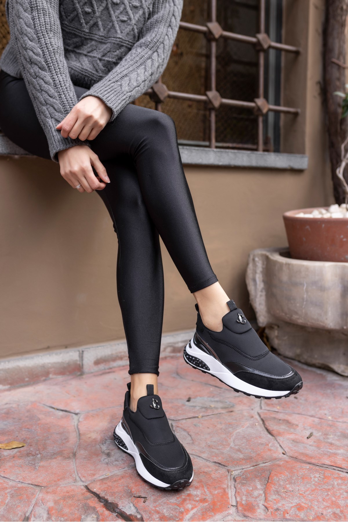 JEREMA KADIN SİYAH SCUBA KUMAŞ SNEAKER