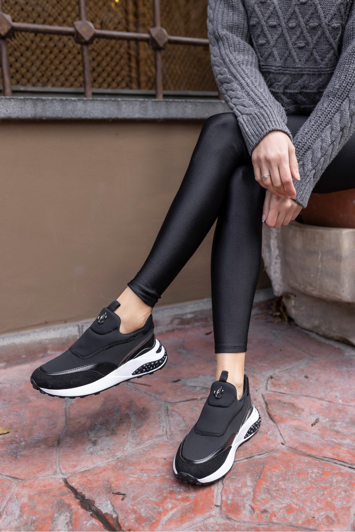 JEREMA KADIN SİYAH SCUBA KUMAŞ SNEAKER