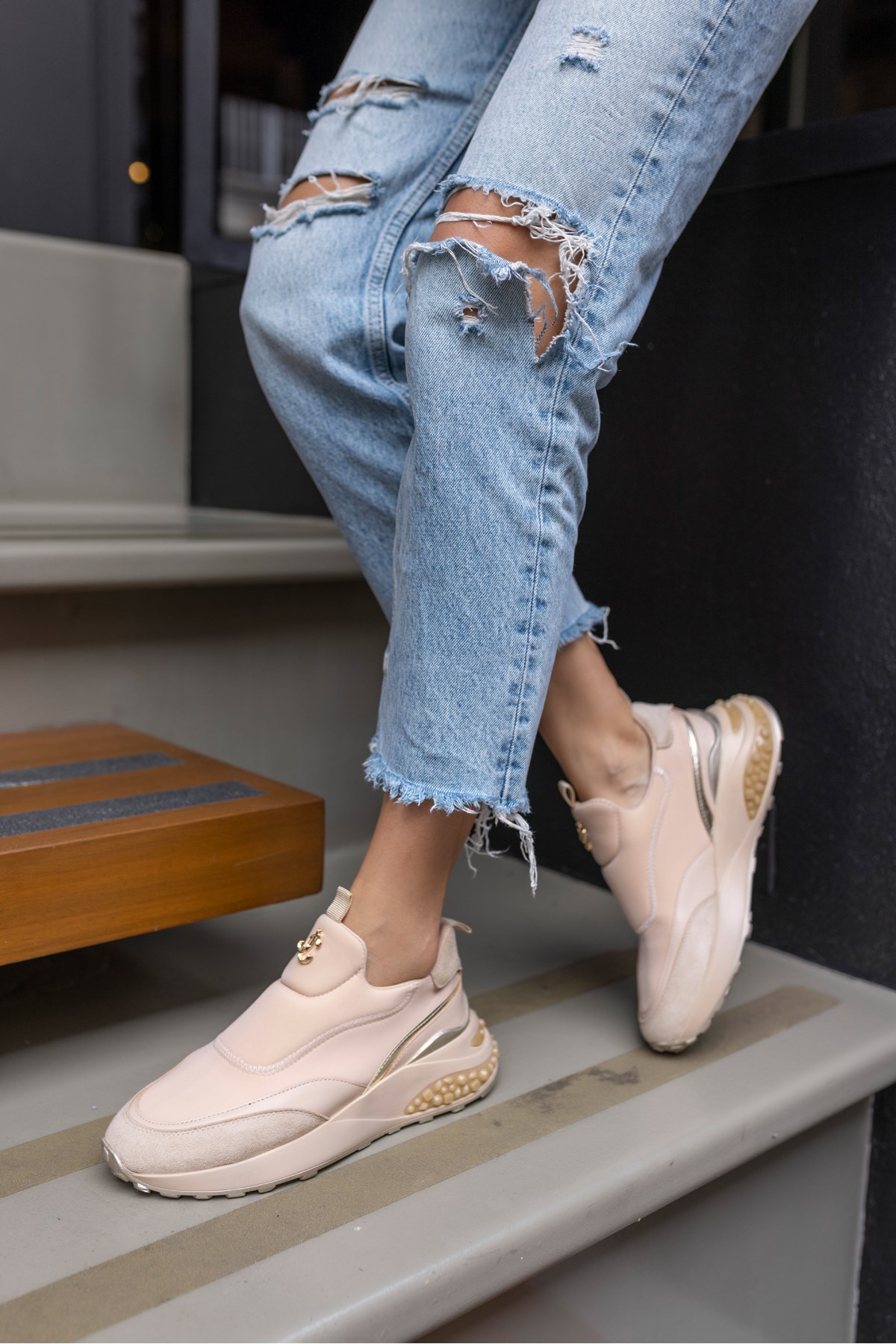 JEREMA KADIN BEJ SCUBA KUMAŞ SNEAKER