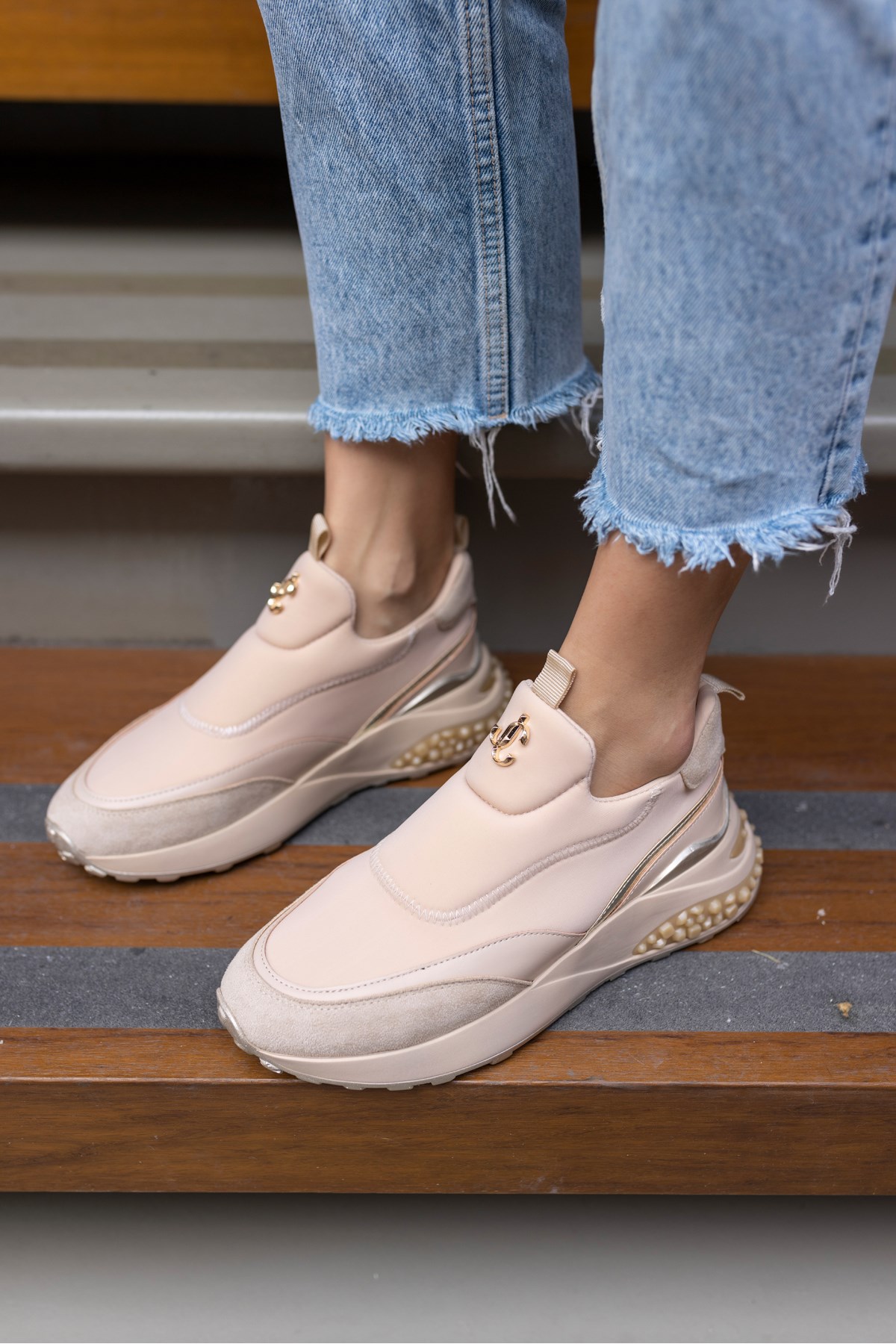 JEREMA KADIN BEJ SCUBA KUMAŞ SNEAKER