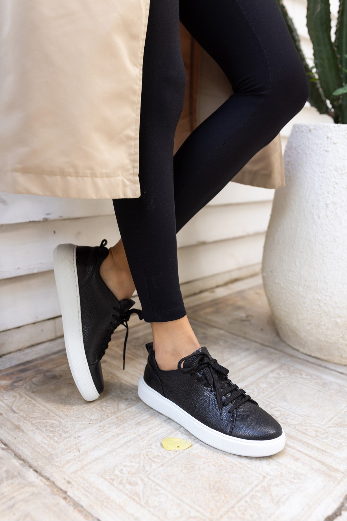 BLAİR KADIN SİYAH GERCEK DERİ SNEAKER