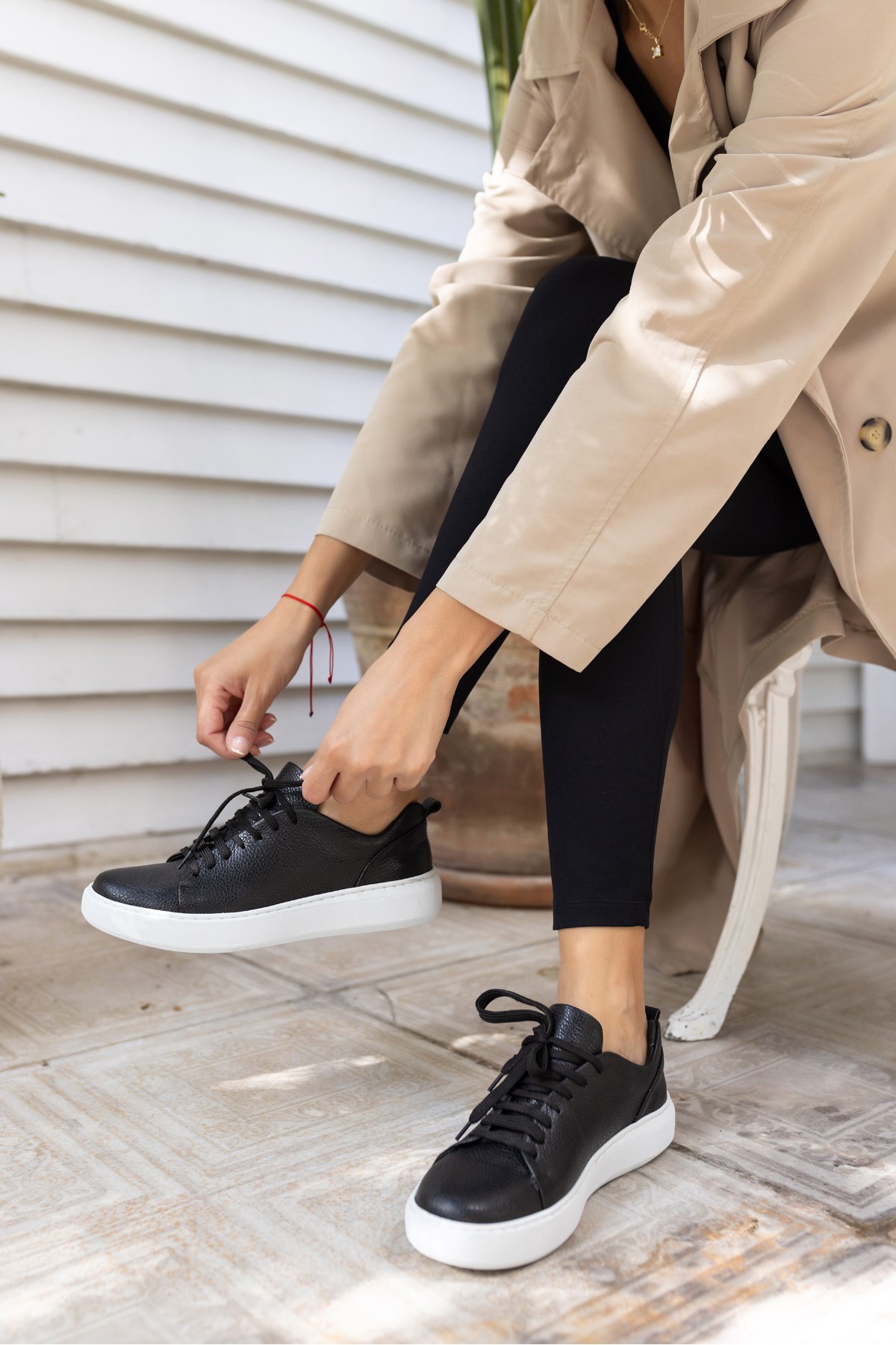 BLAİR KADIN SİYAH GERCEK DERİ SNEAKER
