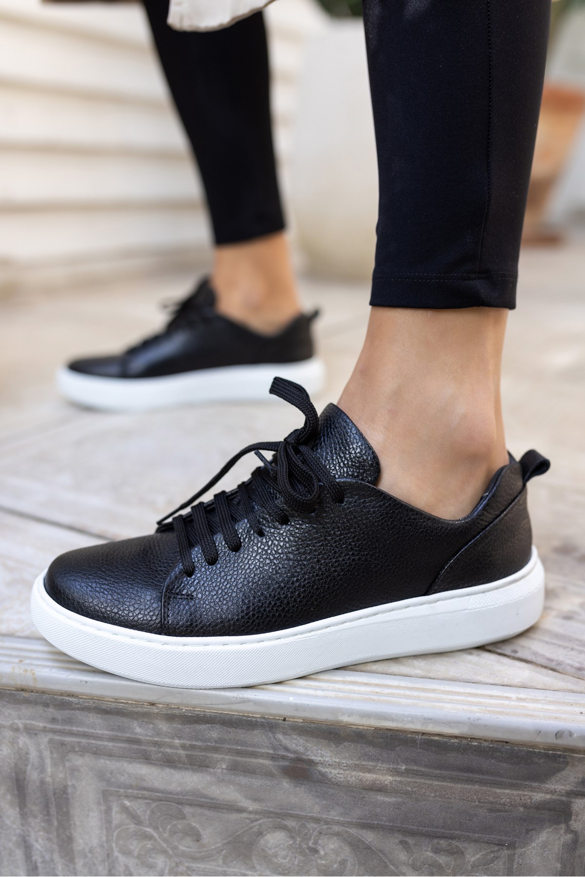 BLAİR KADIN SİYAH GERCEK DERİ SNEAKER