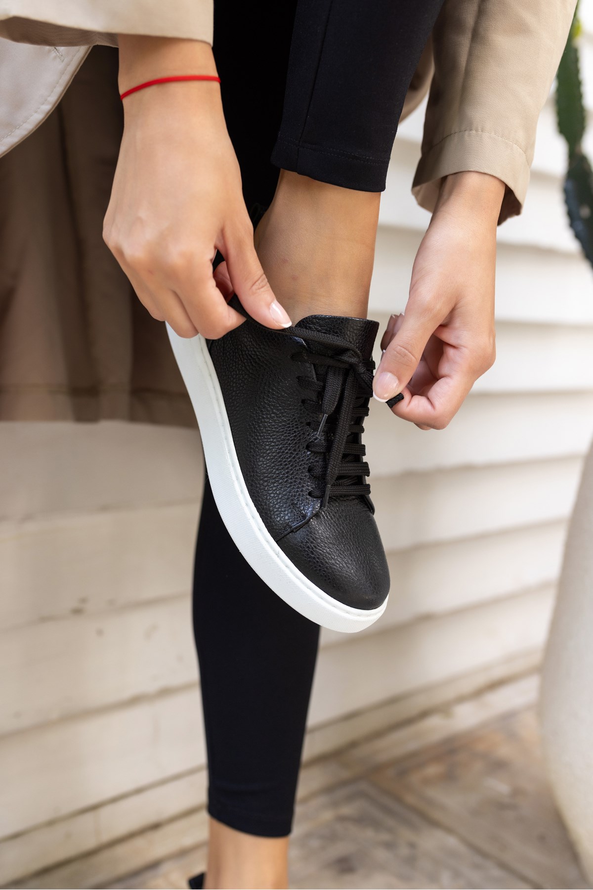 BLAİR KADIN SİYAH GERCEK DERİ SNEAKER