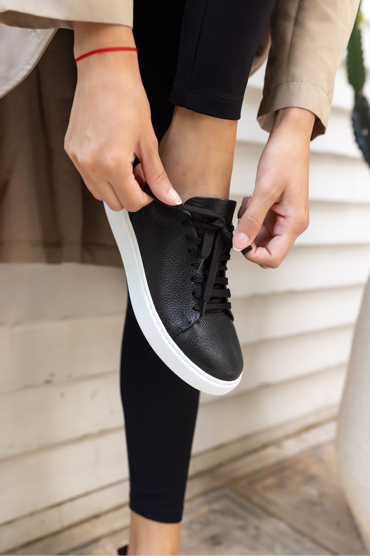 BLAİR KADIN SİYAH GERCEK DERİ SNEAKER