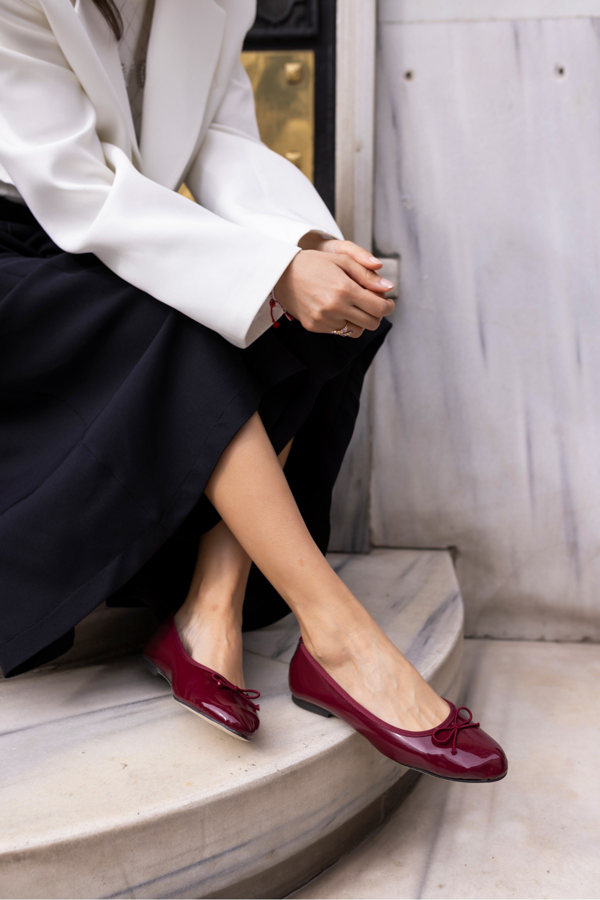 BALLE KADİN BORDO RUGAN BALERIN BABET