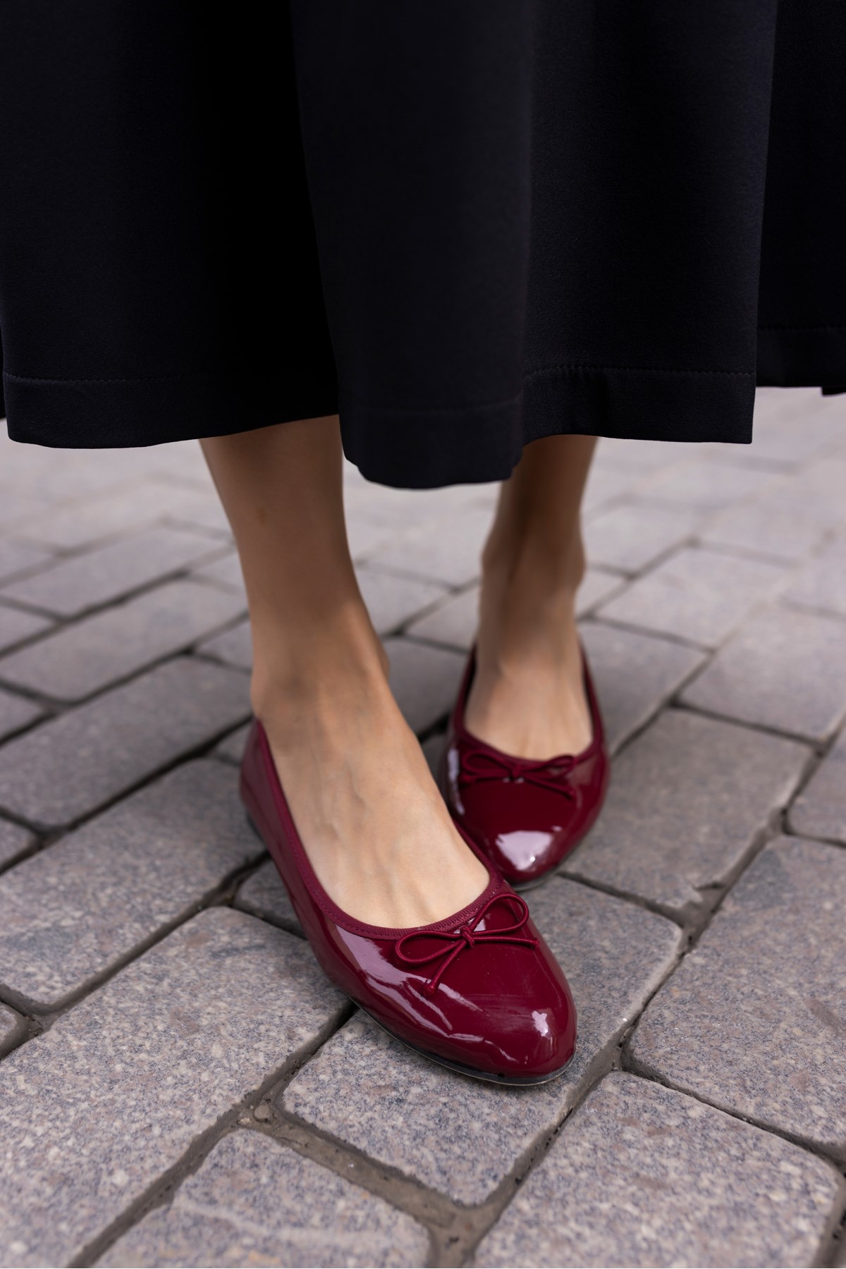 BALLE KADİN BORDO RUGAN BALERIN BABET