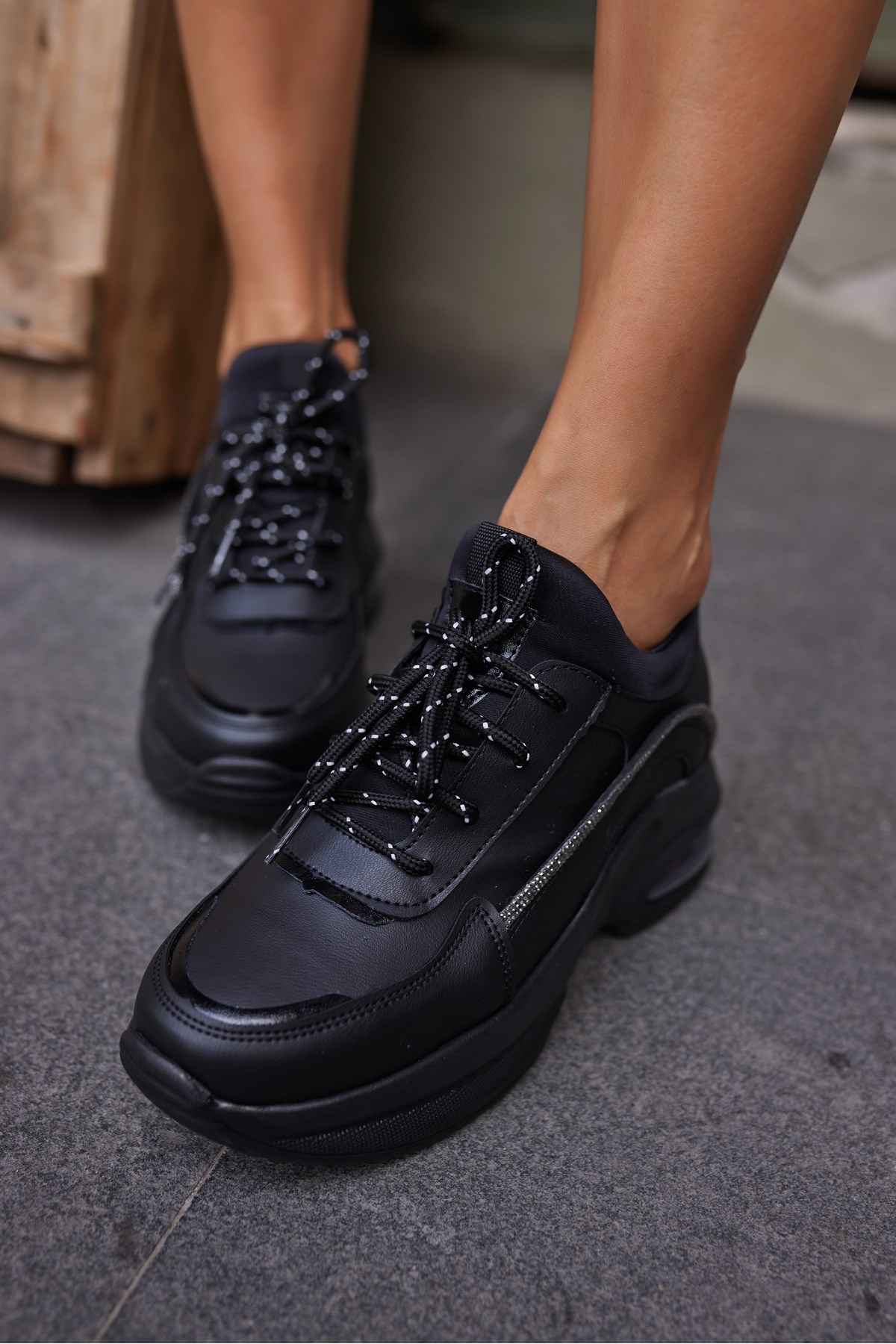 BLAKE KADIN SİYAH SİYAH DOLGU TABAN SNEAKERS