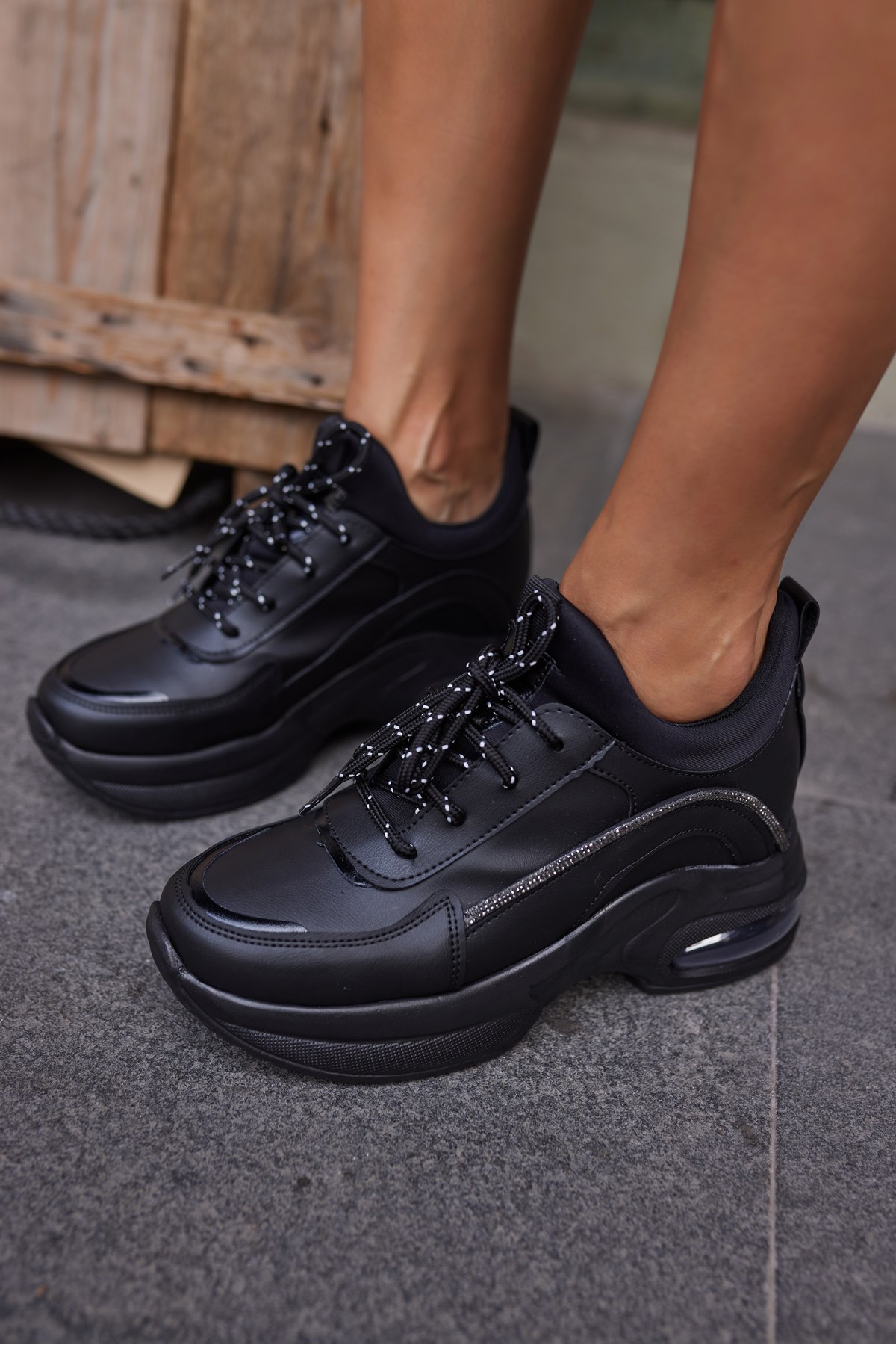 BLAKE KADIN SİYAH SİYAH DOLGU TABAN SNEAKERS